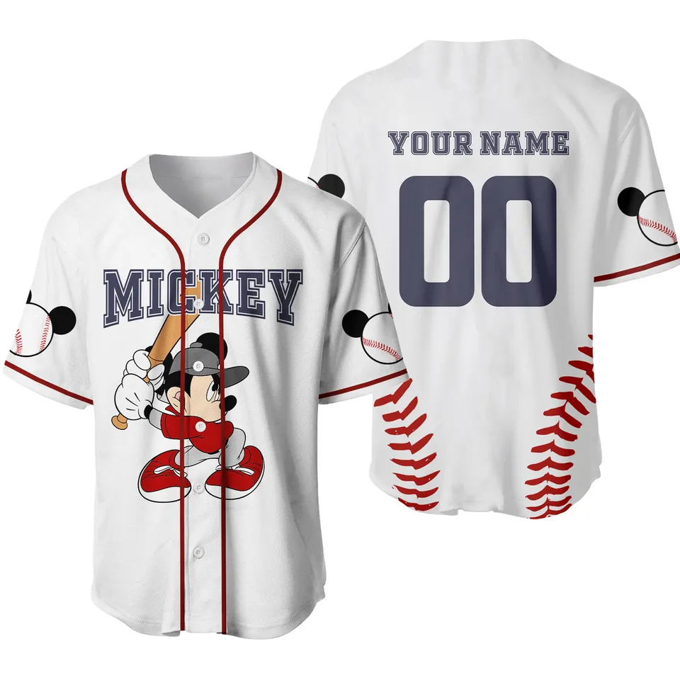 Mickey Mouse Custom Baseball Jersey 2024