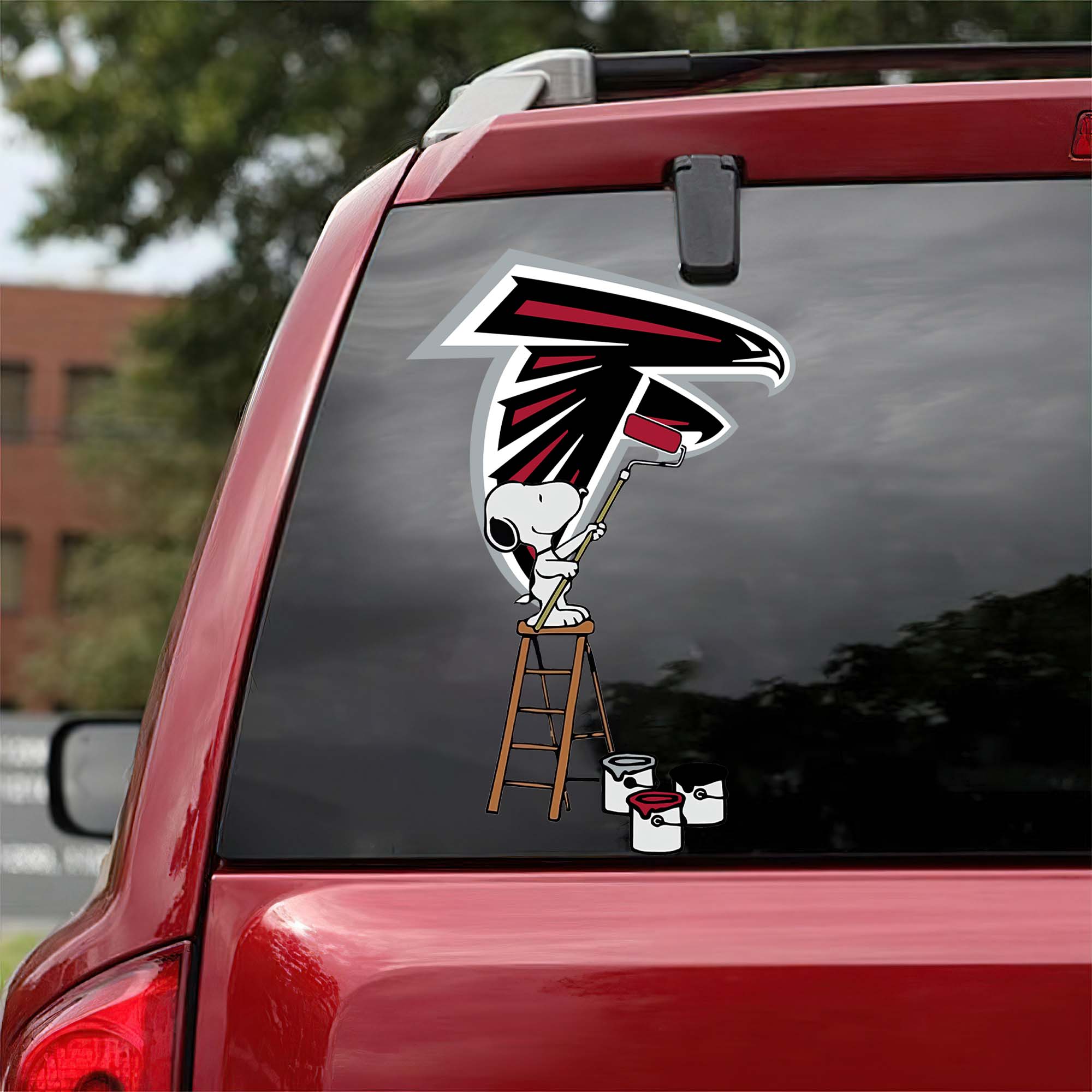 Atlanta Falcons Mix Snoopy Car Decal Art PT54711