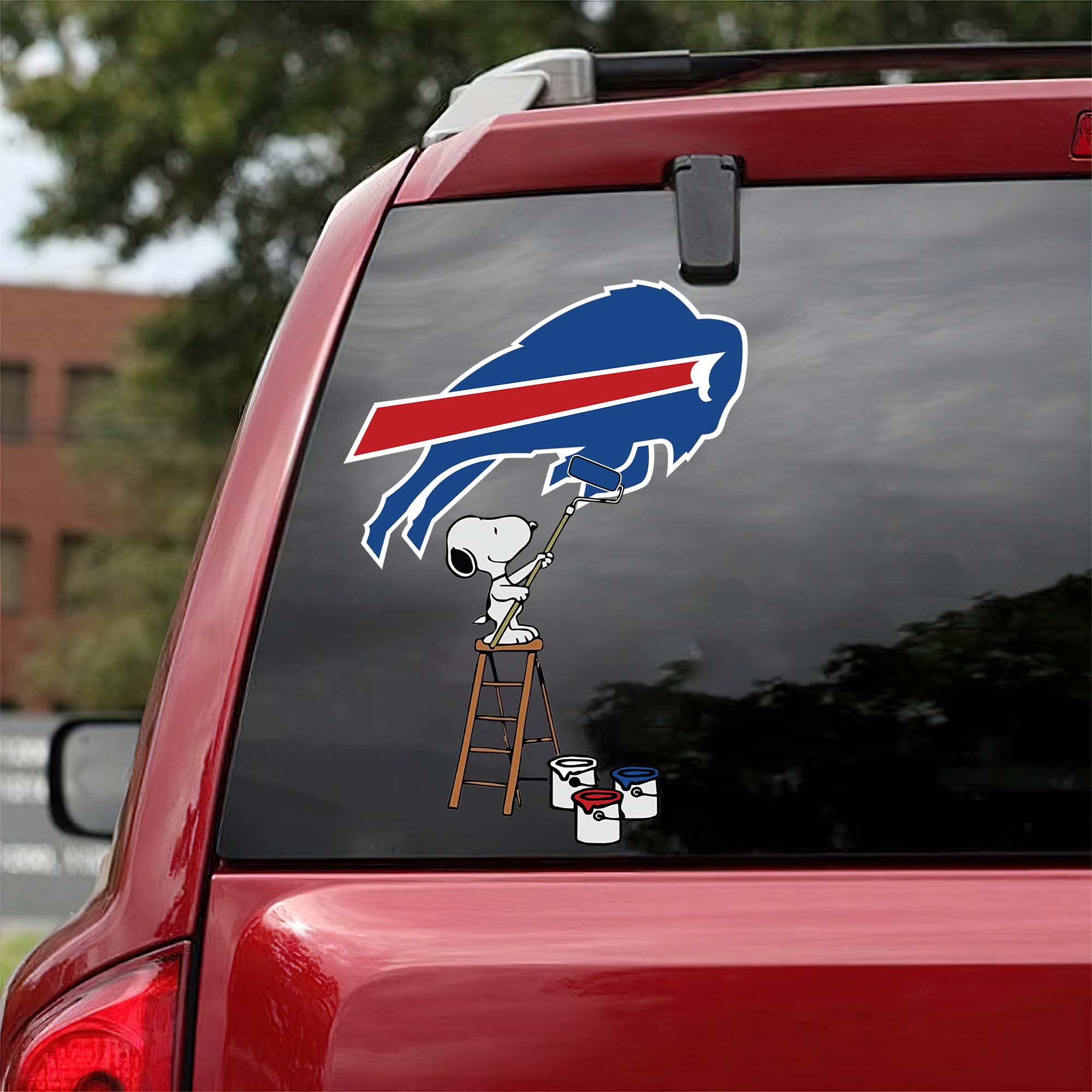 Buffalo Bills Mix Snoopy Car Decal Art PT54713