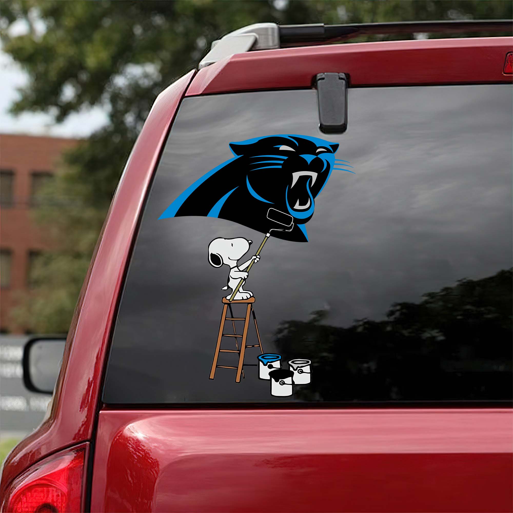 Carolina Panthers Mix Snoopy Car Decal Art PT54714