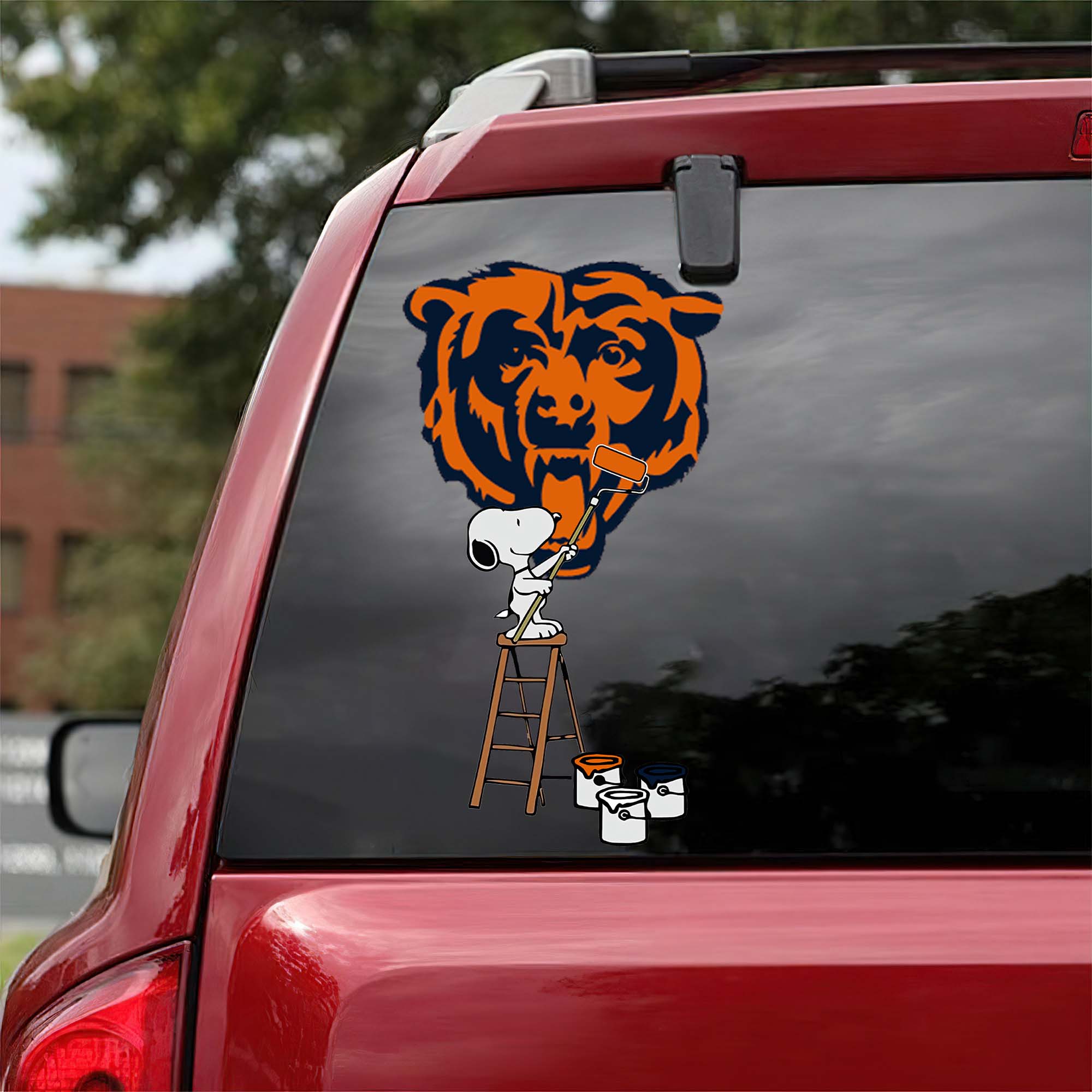 Chicago Bears Mix Snoopy Car Decal Art PT54715