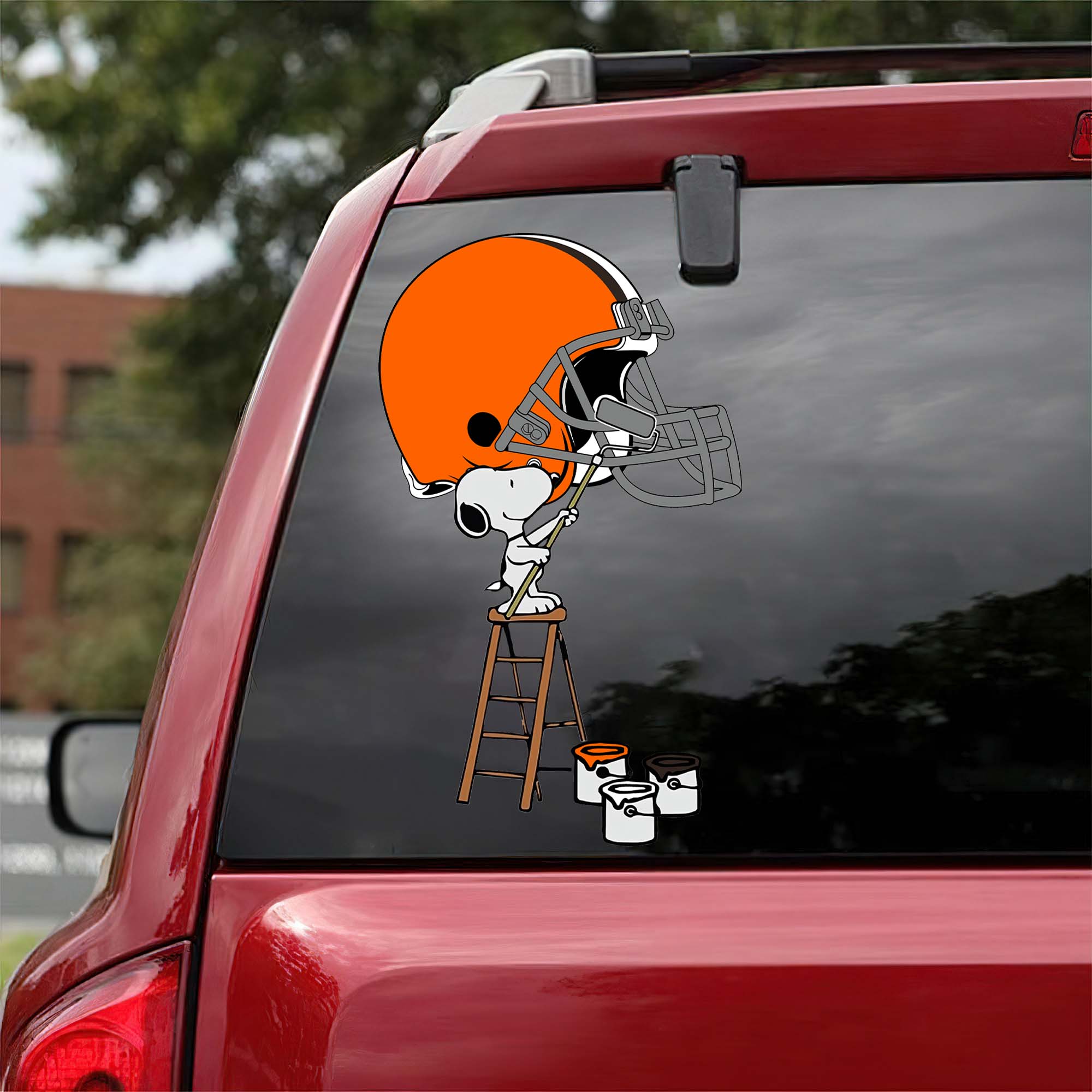 Cleveland Browns Mix Snoopy Car Decal Art PT54717
