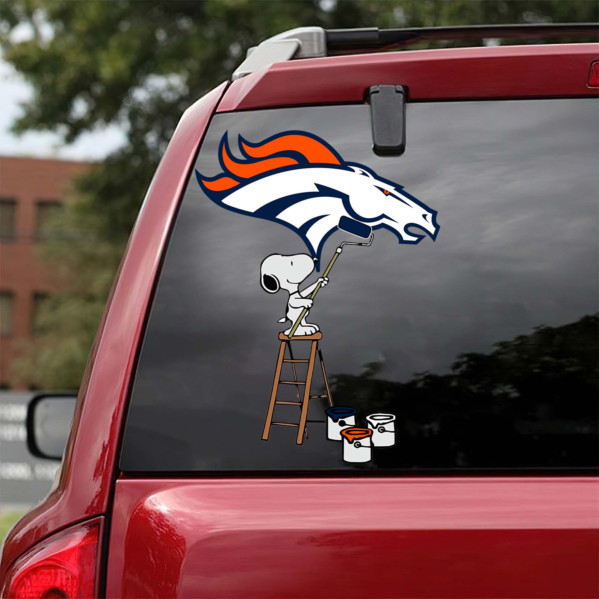 Denver Broncos Mix Snoopy Car Decal Art PT54719