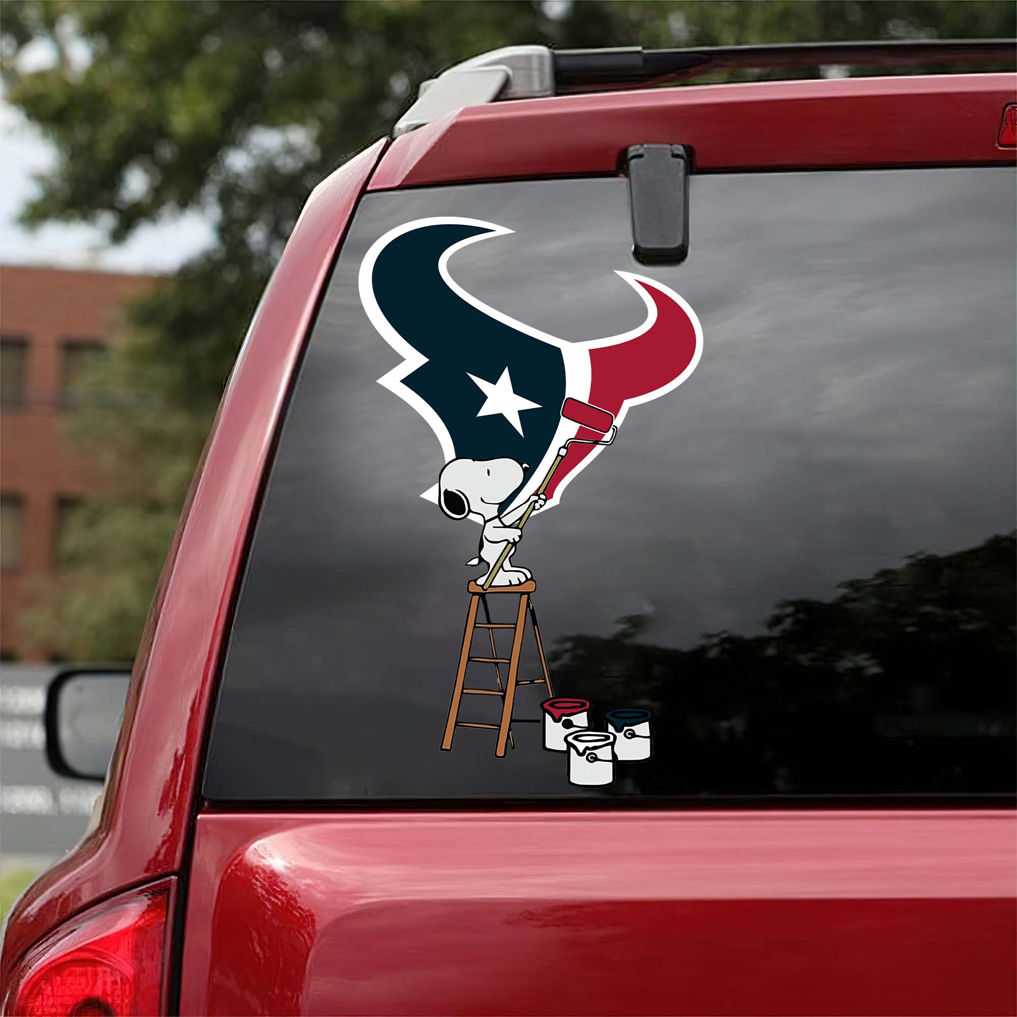 Houston Texans Mix Snoopy Car Decal Art PT54722
