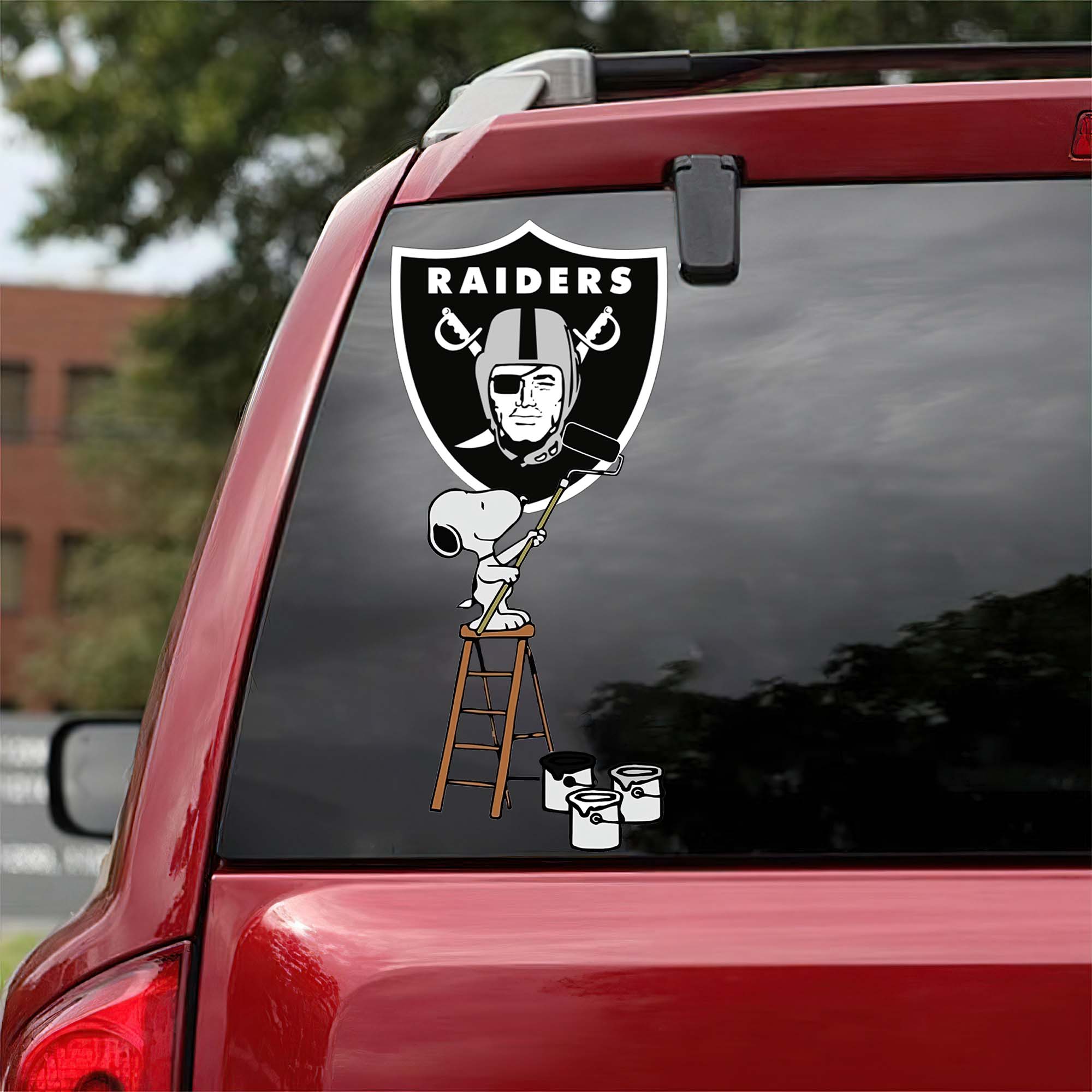 Las Vegas Raiders Mix Snoopy Car Decal Art PT54726