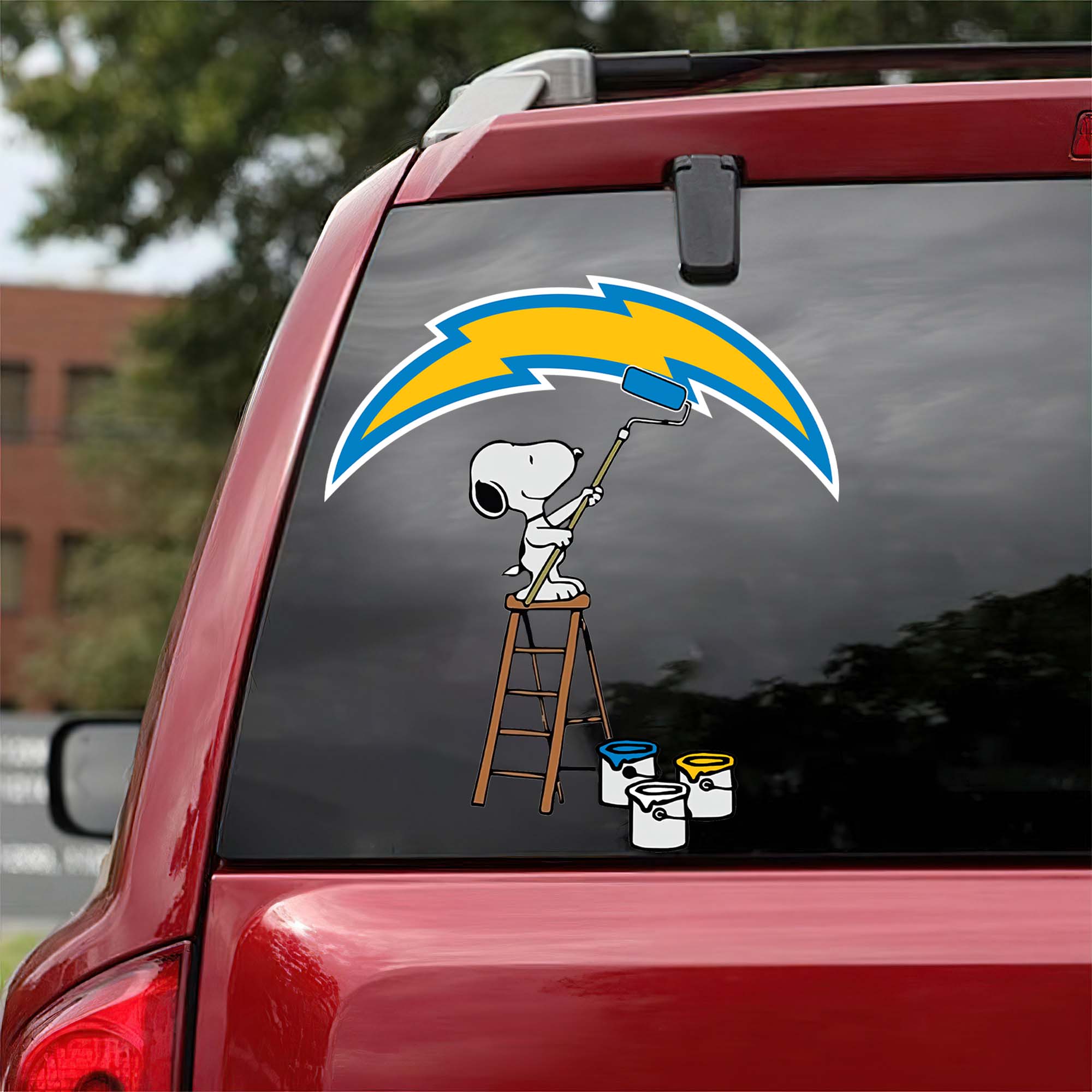 Los Angeles Chargers Mix Snoopy Car Decal Art PT54727