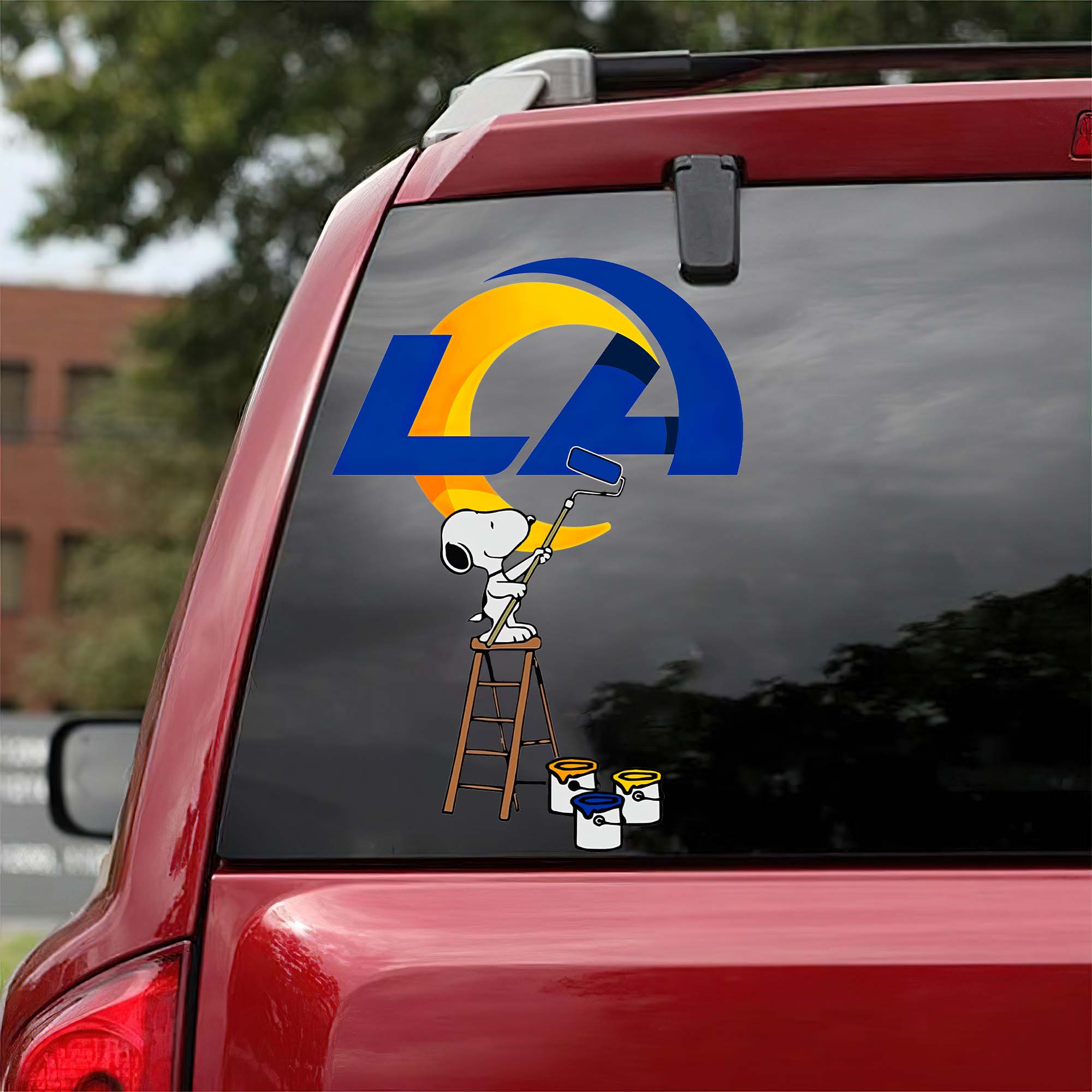 Los Angeles Rams Mix Snoopy Car Decal Art PT54728