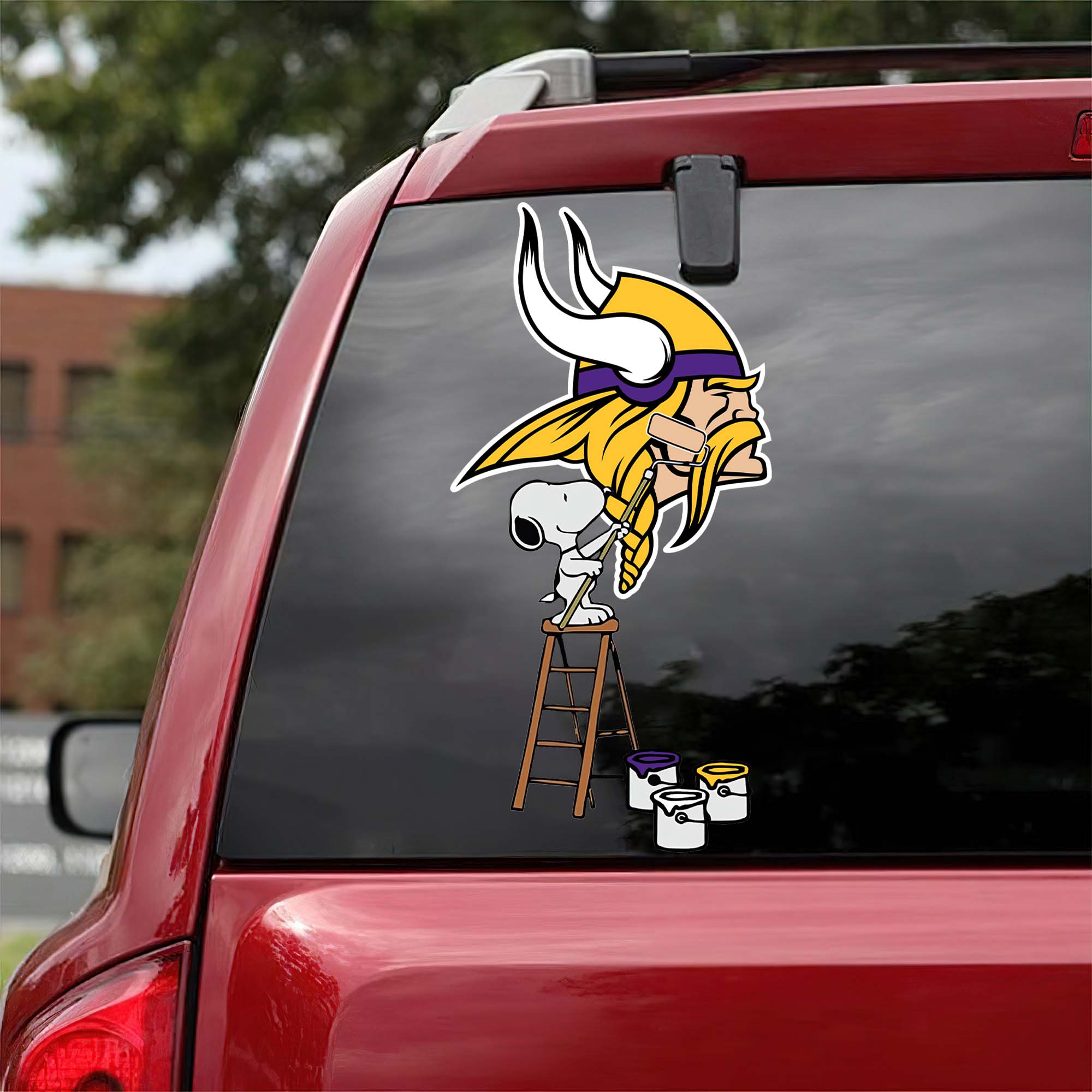 Minnesota Vikings Mix Snoopy Car Decal Art PT54730