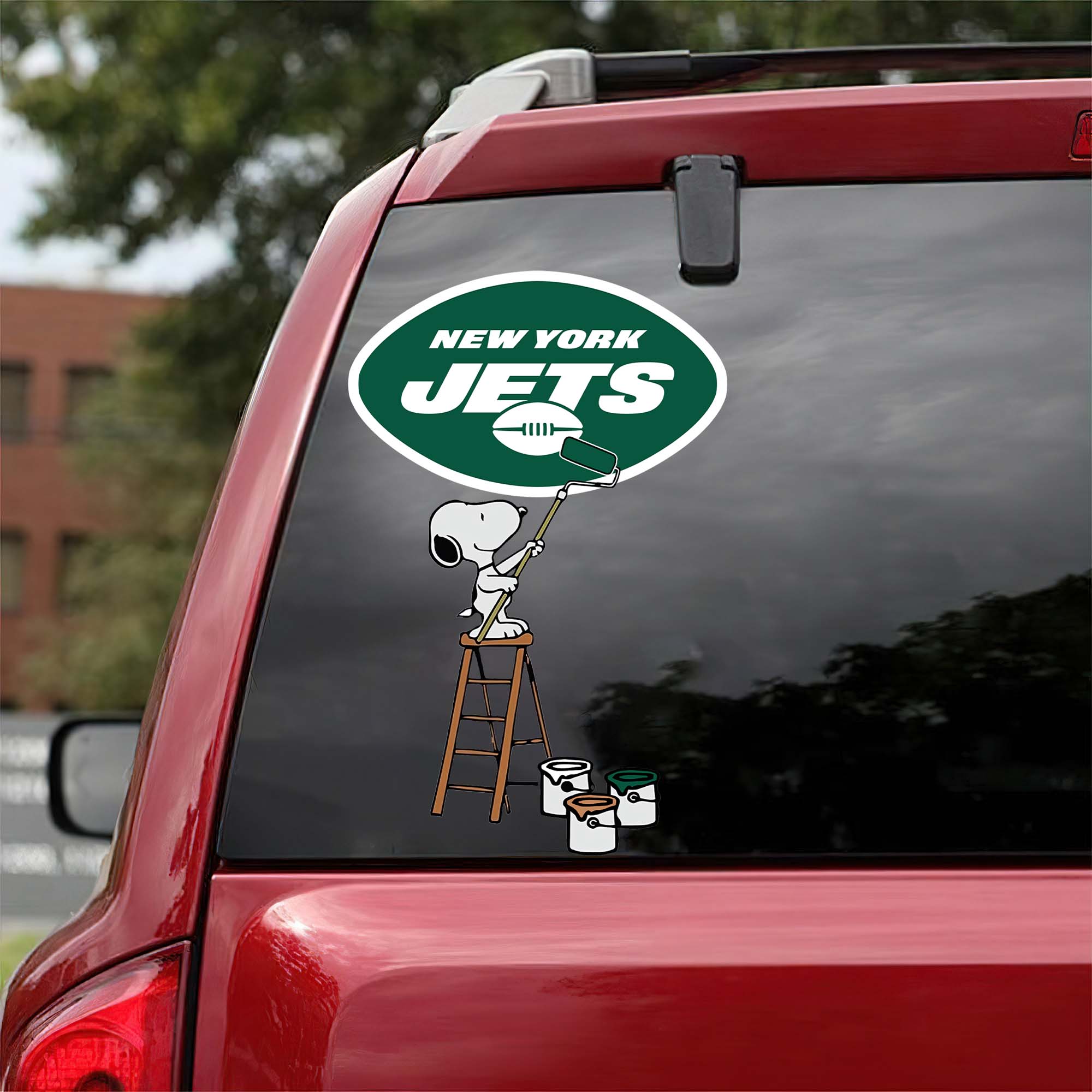 New York Jets Mix Snoopy Car Decal Art PT54734