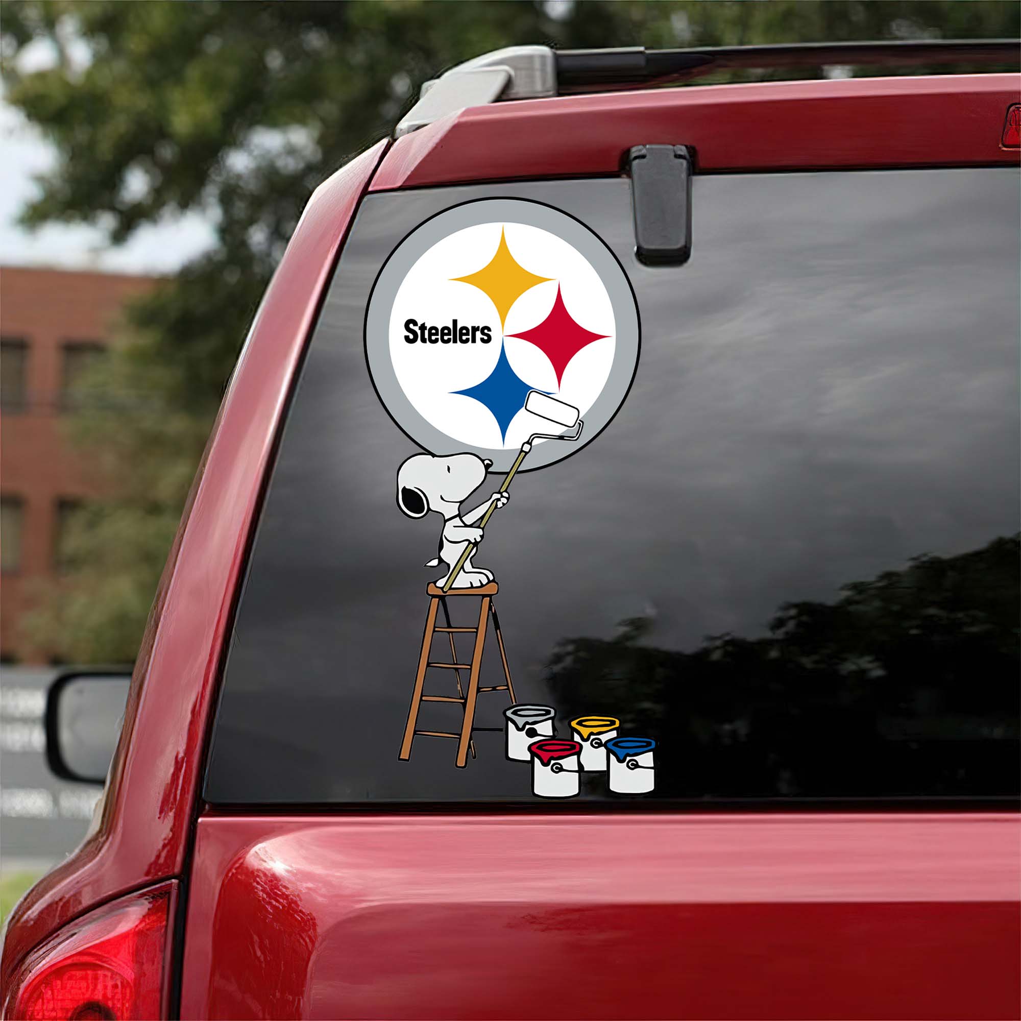 Pittsburgh Steelers Mix Snoopy Car Decal Art PT54736