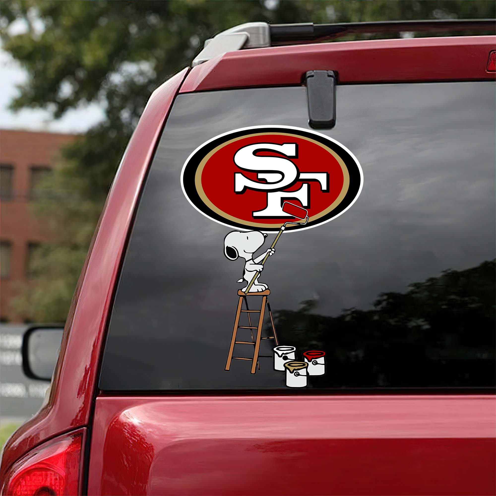 San Francisco 49ers Mix Snoopy Car Decal Art PT54737