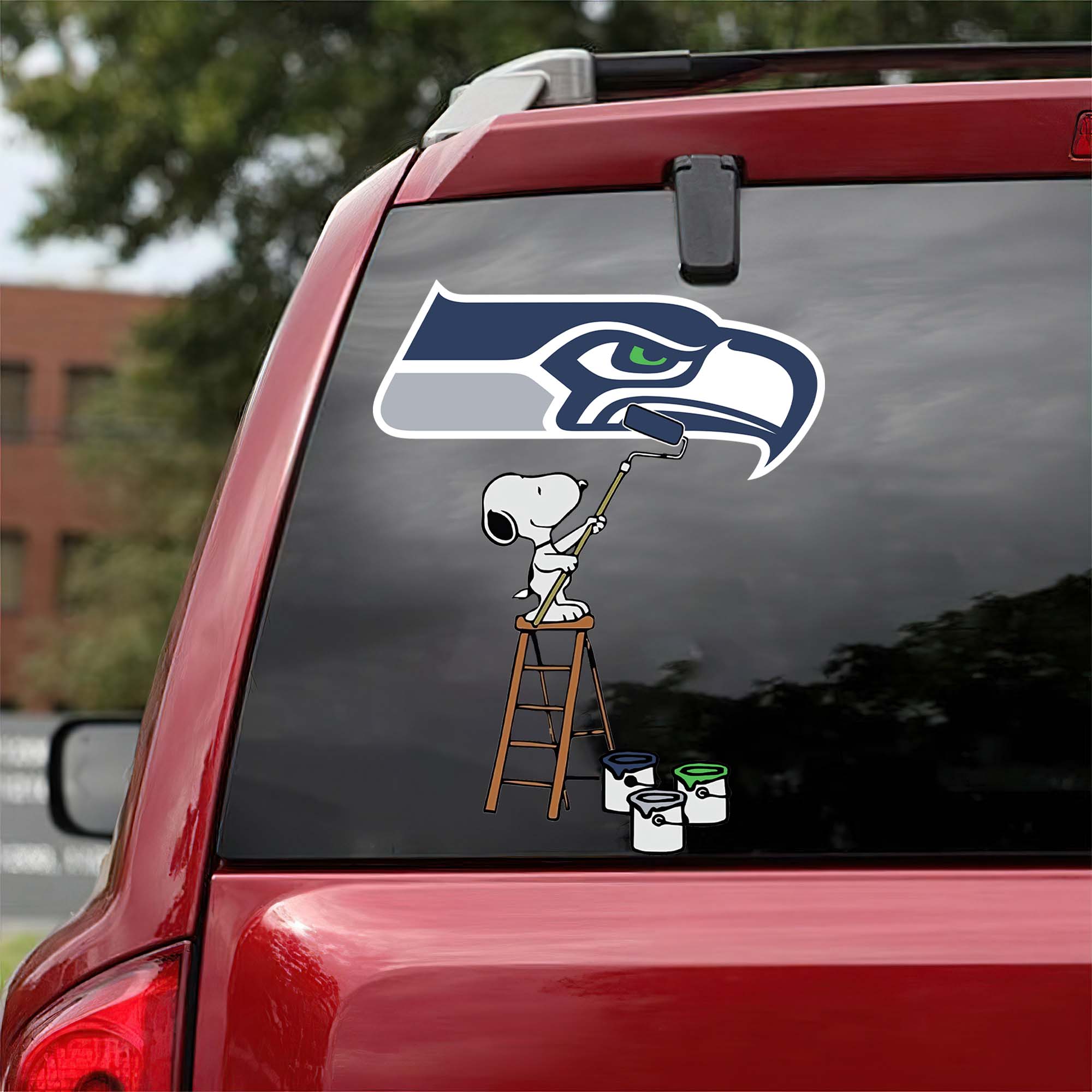 Seattle Seahawks Mix Snoopy Car Decal Art PT54738