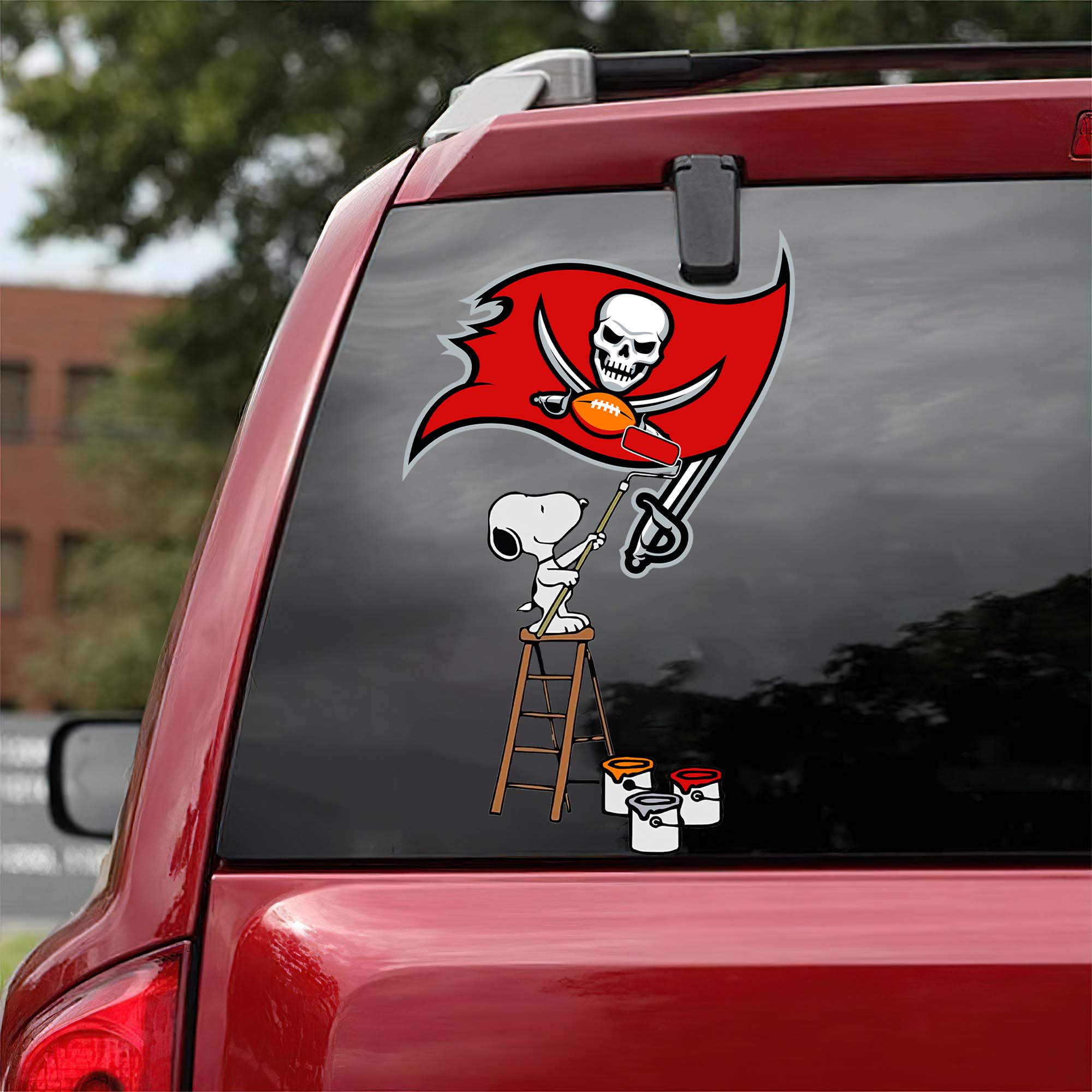 Tampa Bay Buccaneers Mix Snoopy Car Decal Art PT54739