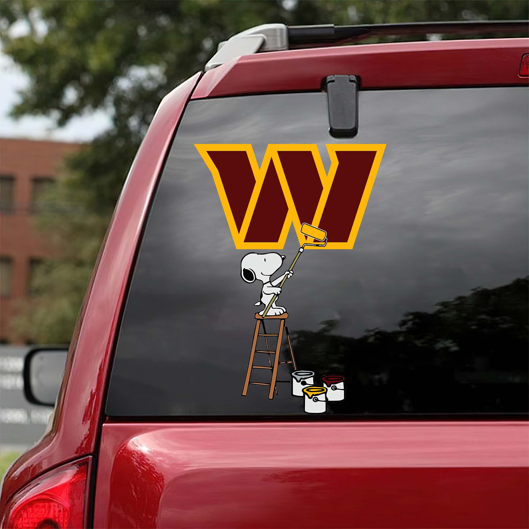 Washington Commanders Mix Snoopy Car Decal Art PT54741