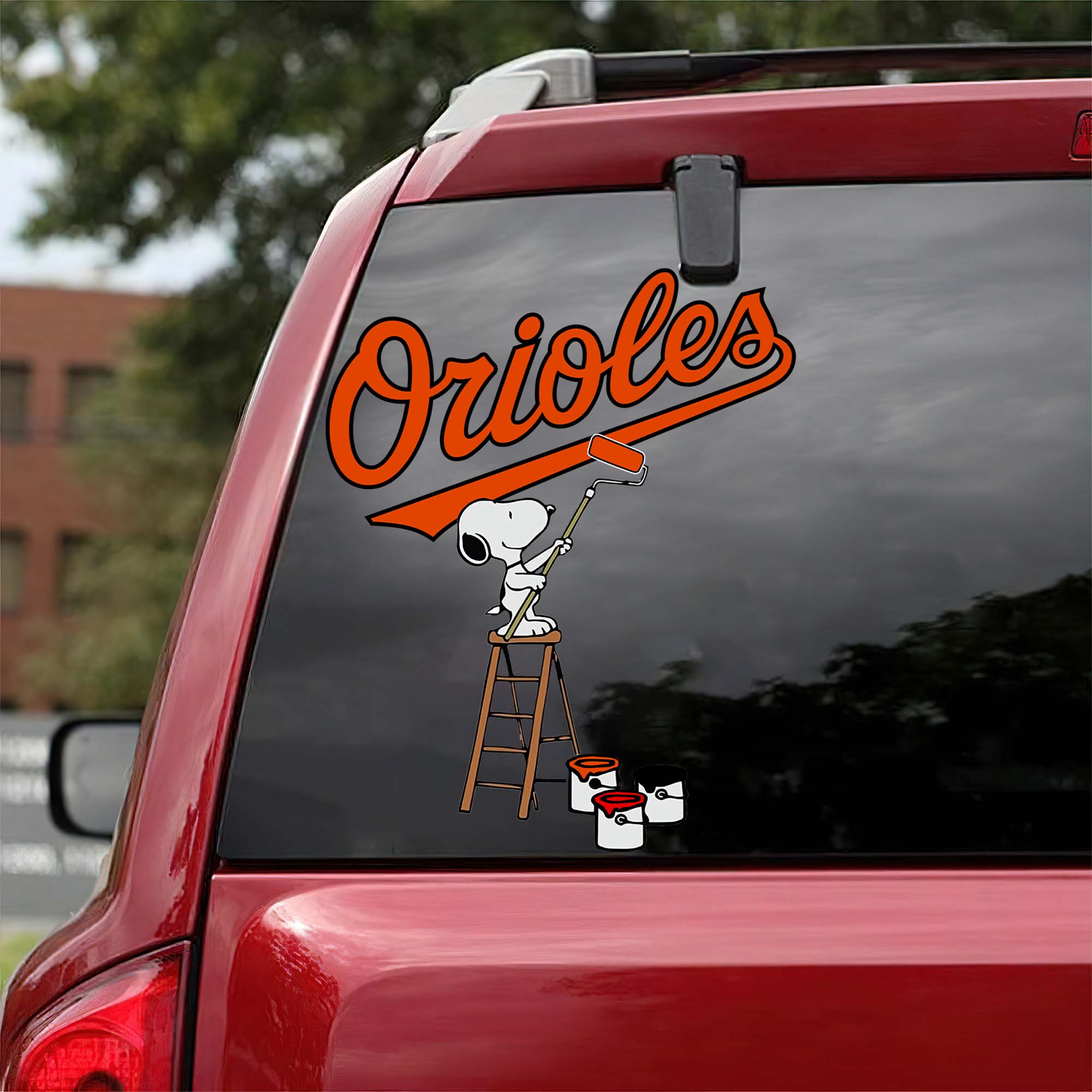 Baltimore Orioles Mix Snoopy Car Decal Art PT54779