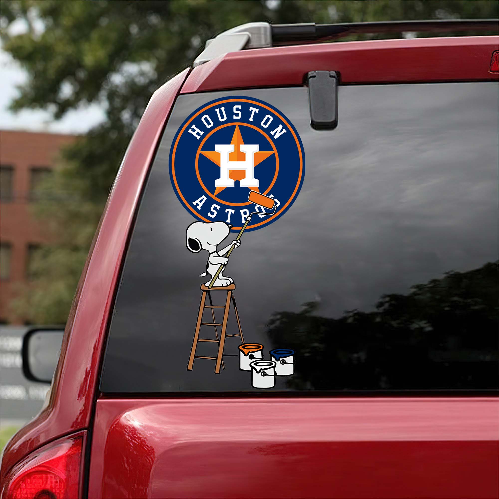 Houston Astros Mix Snoopy Car Decal Art PT54787