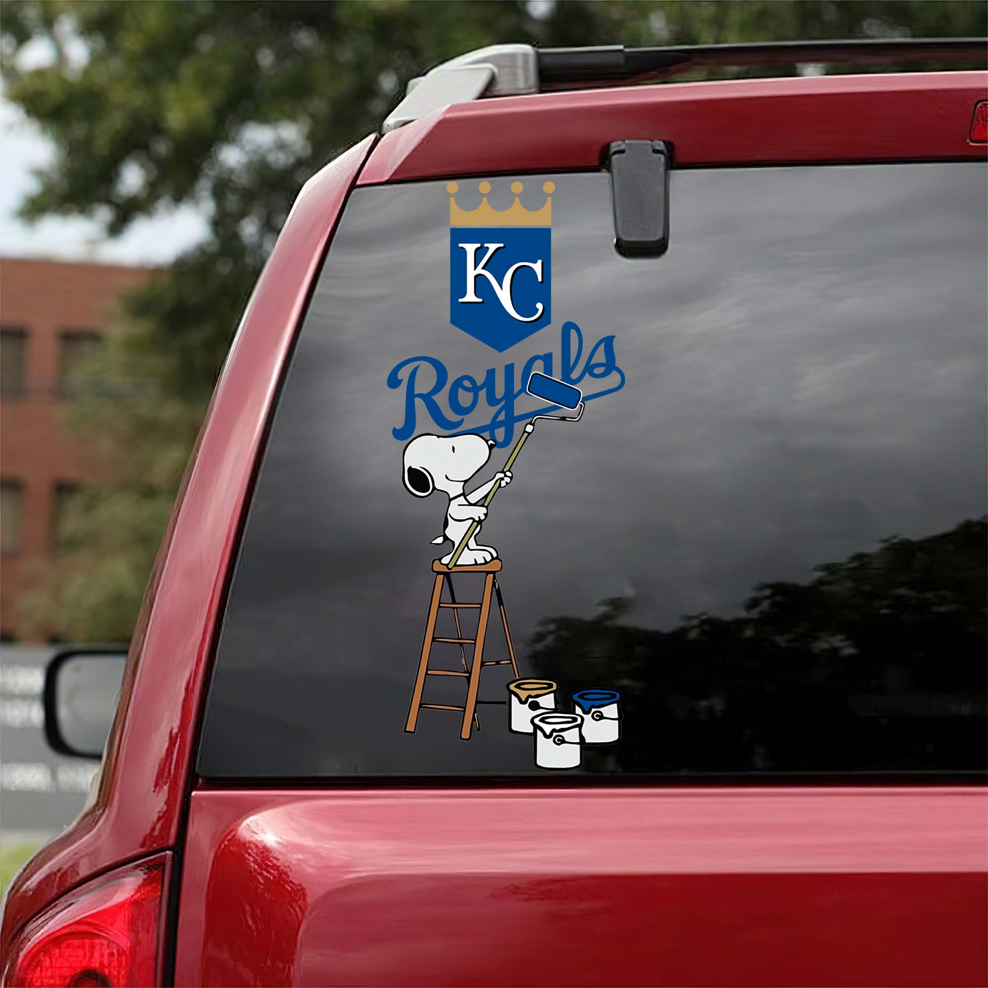 Kansas City Royals Mix Snoopy Car Decal Art PT54788