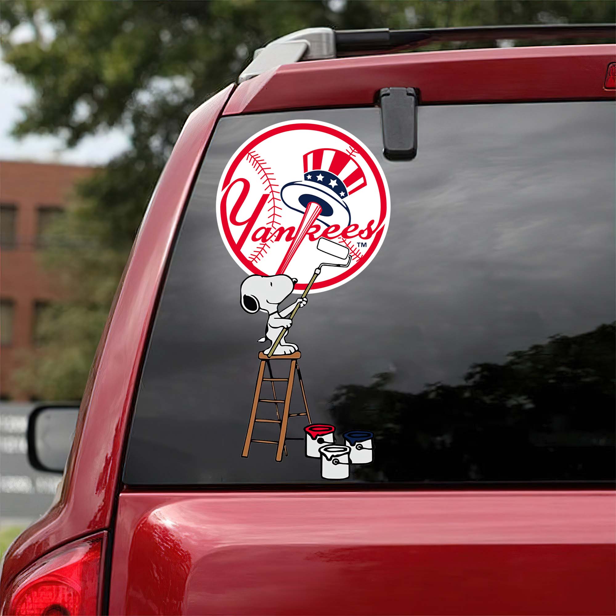 New York Yankees Mix Snoopy Car Decal Art PT54795