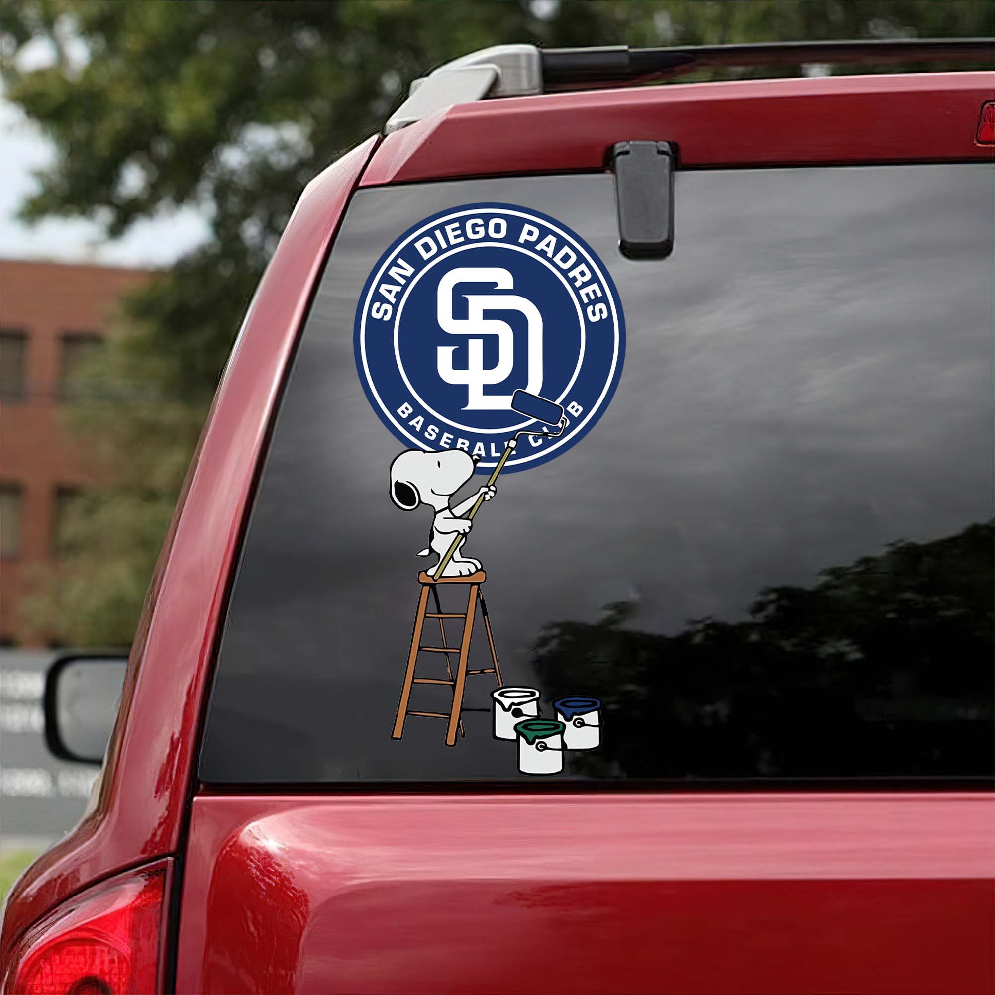 San Diego Padres Mix Snoopy Car Decal Art PT54799