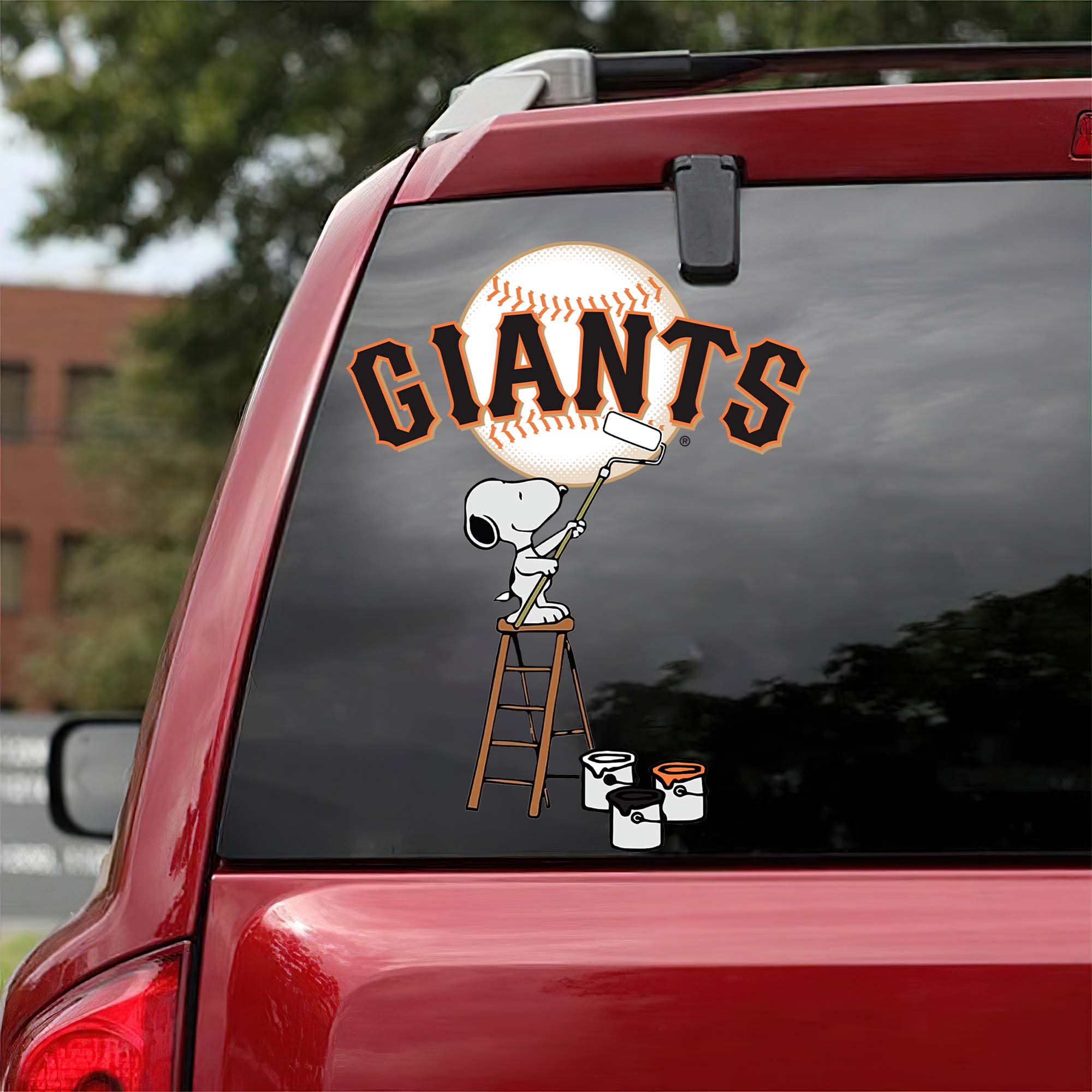 San Francisco Giants Mix Snoopy Car Decal Art PT54800