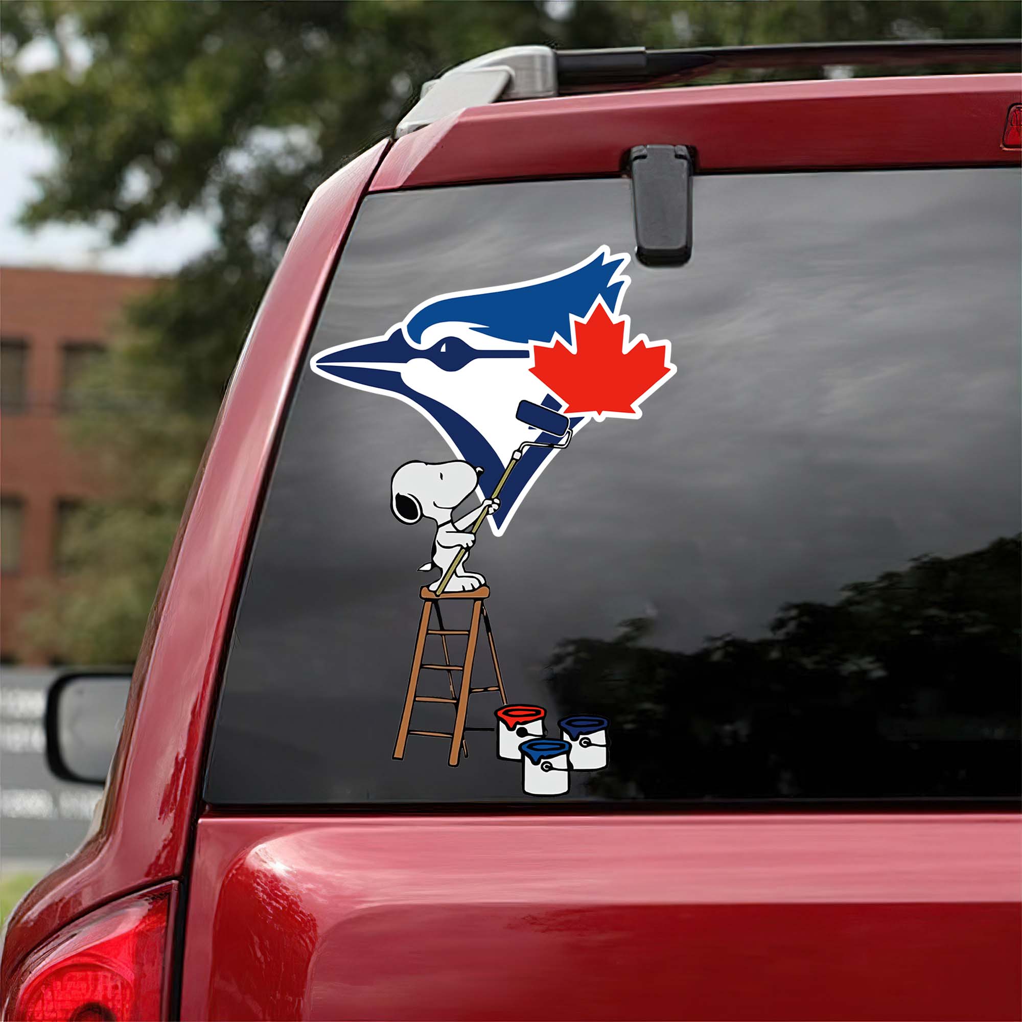 Toronto Blue Jays Mix Snoopy Car Decal Art PT54805