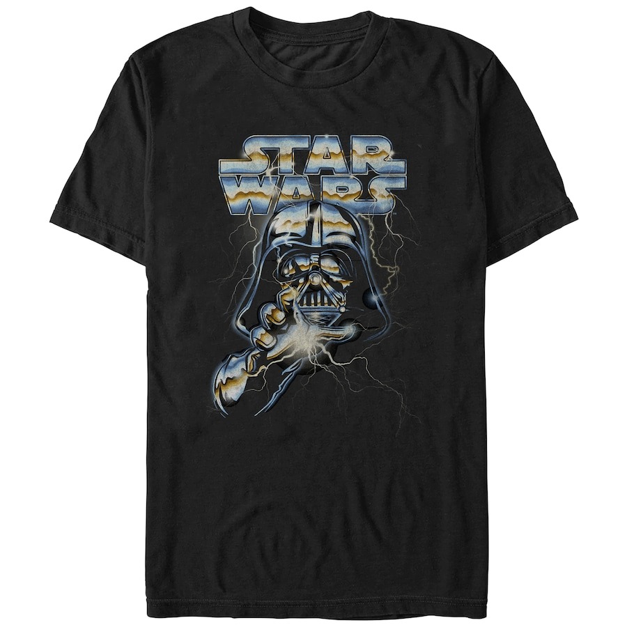 Darth Vader Star Wars Mad Engine Chrome Dome Graphic T-Shirt - Black PT54817