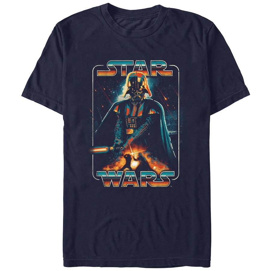 Darth Vader Star Wars Mad Engine Graphic T-Shirt - Navy PT54821
