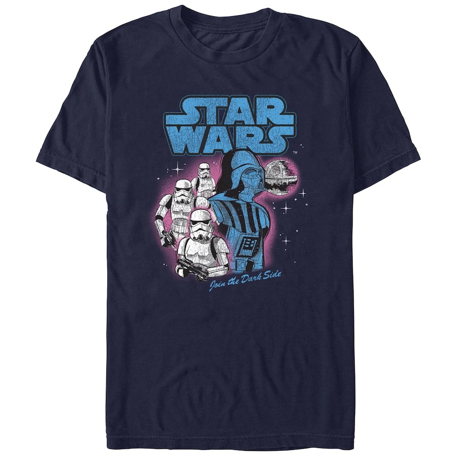 Darth Vader Star Wars Mad Engine Join The Dark Side Graphic T-Shirt - Navy PT54822