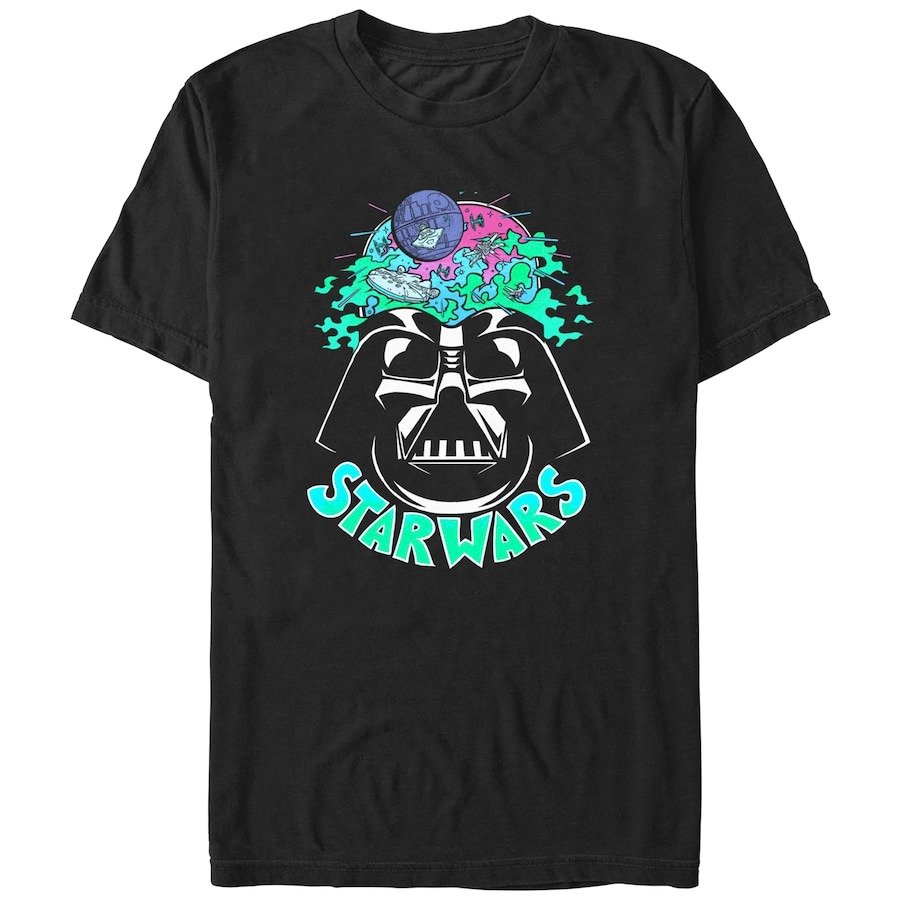 Darth Vader Star Wars Mad Engine Psychedelic Helmet Graphic T-Shirt - Black PT54825