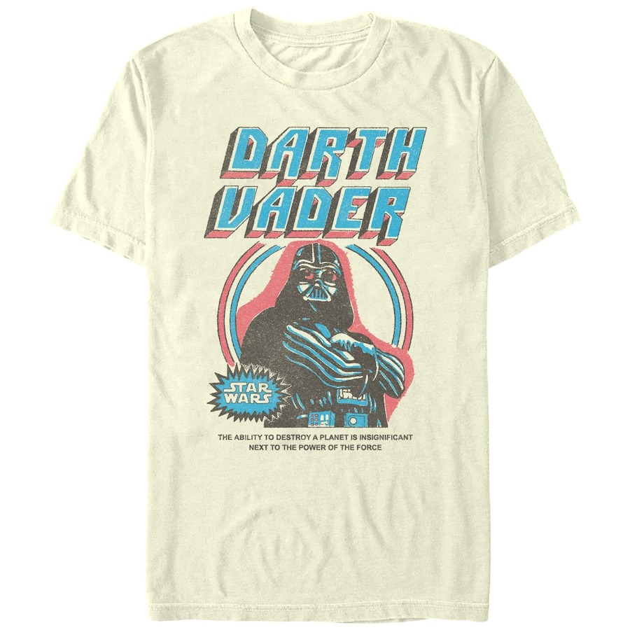 Darth Vader Star Wars Mad Engine Retro Graphic T-Shirt - Natural PT54826