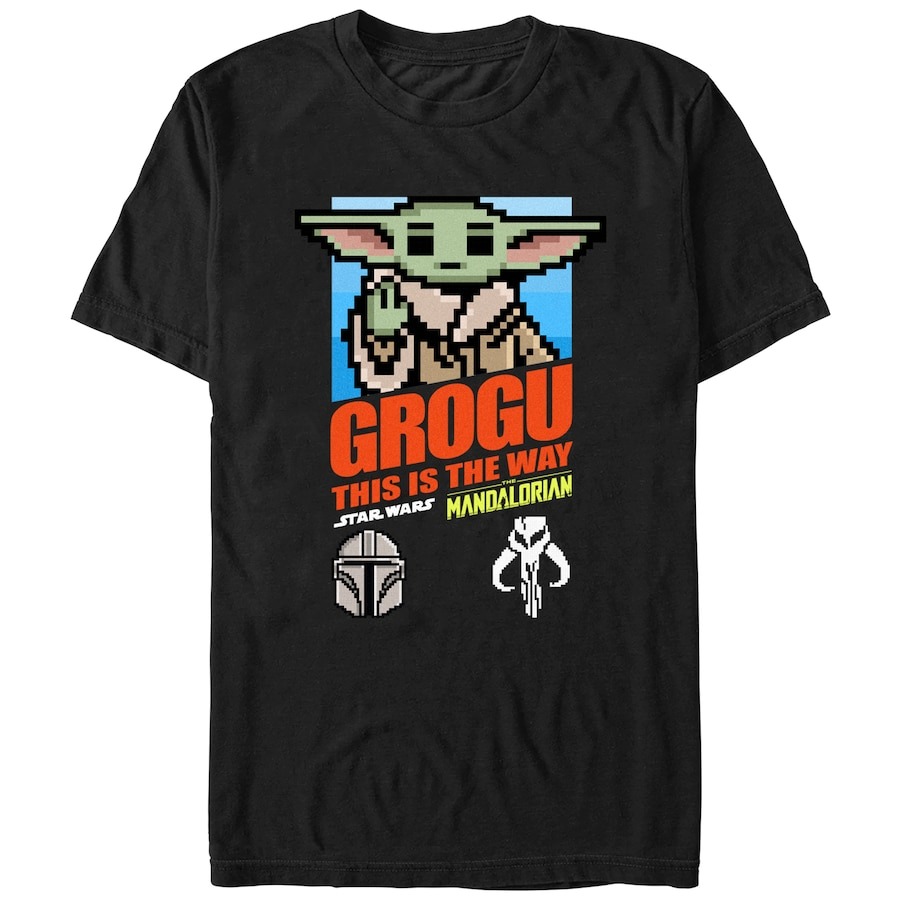Grogu The Mandalorian Mad Engine Game Graphic T-Shirt - Black PT54830