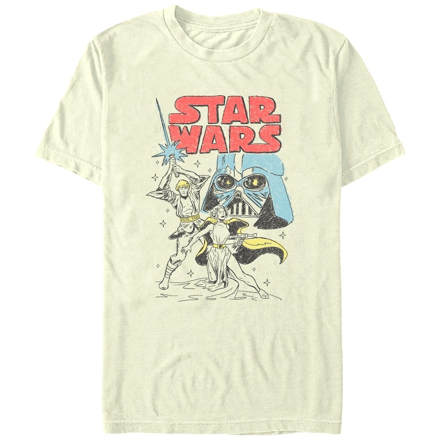 Star Wars Mad Engine Doodle Poster Graphic T-Shirt - Natural PT54842