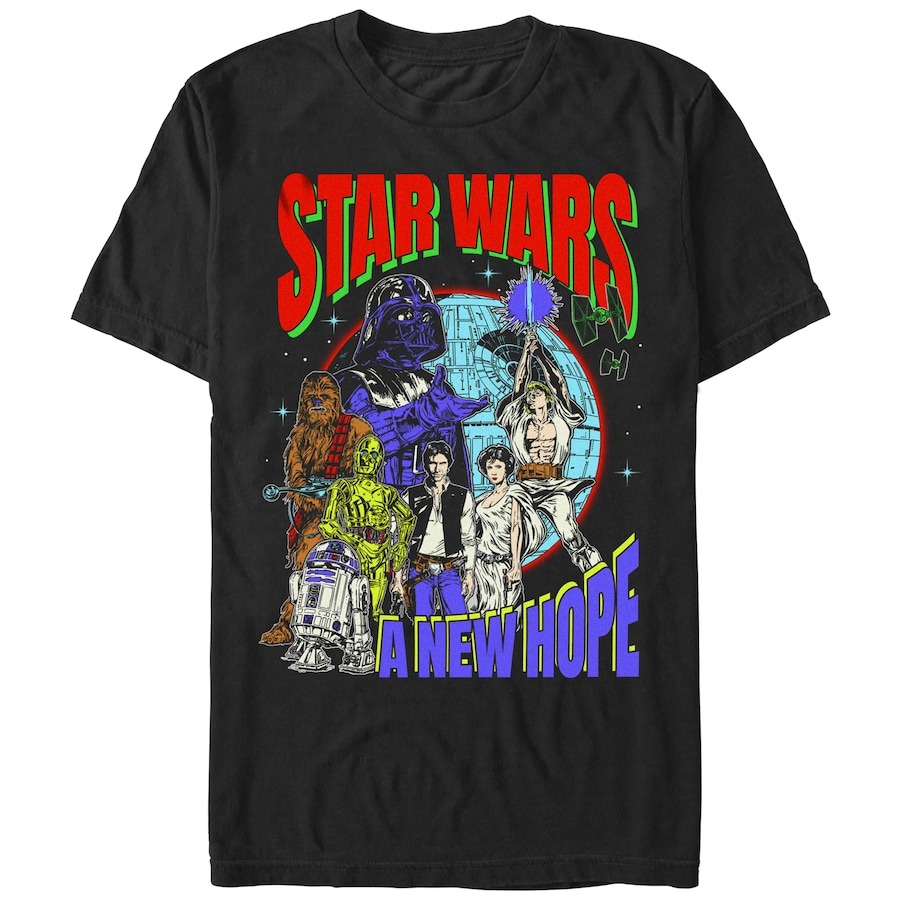 Star Wars Mad Engine Globe Group Graphic T-Shirt - Black PT54845