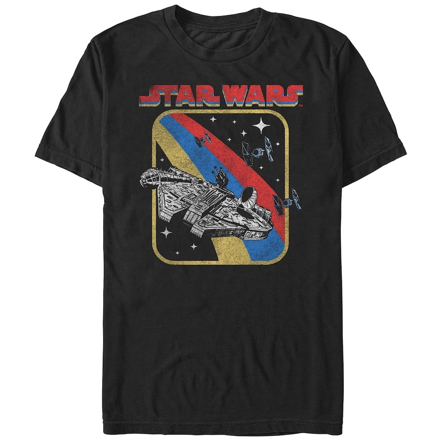 Star Wars Mad Engine Retro Falcon Graphic T-Shirt - Black PT54852