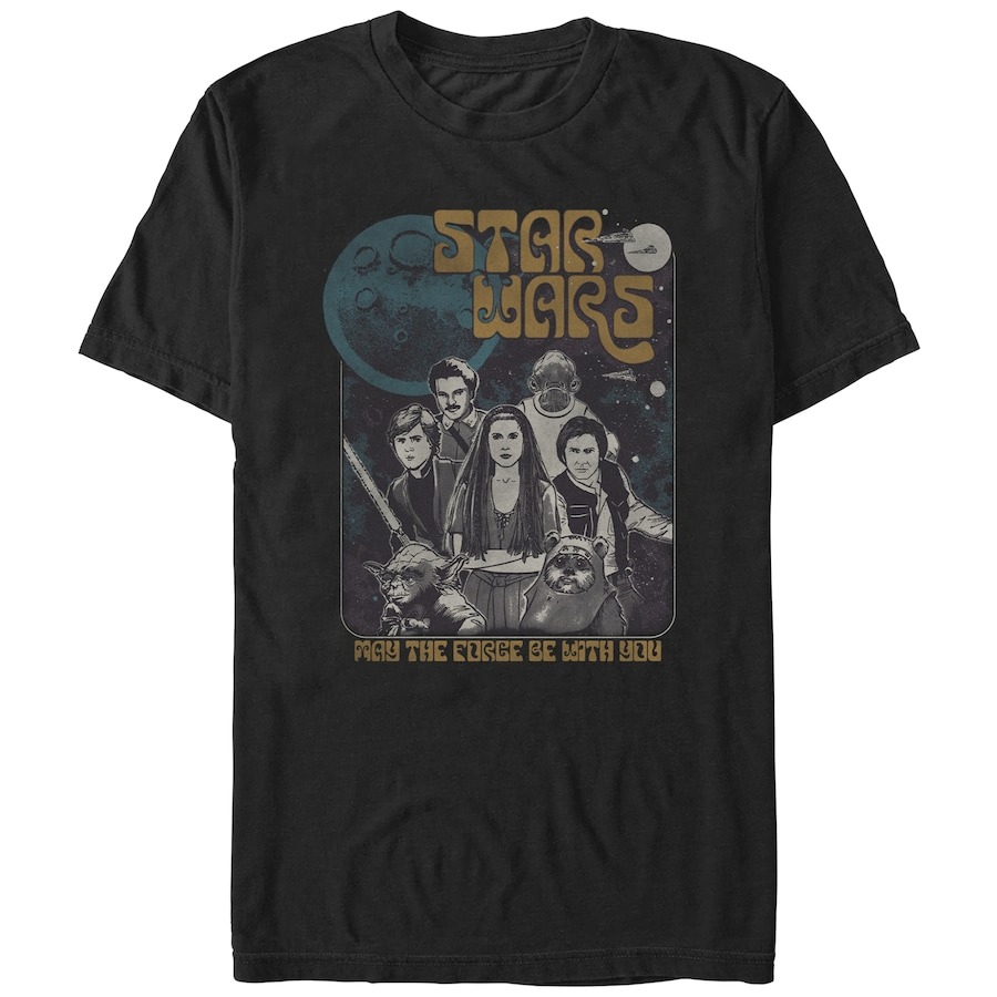 Star Wars Mad Engine Space Grunge Graphic T-Shirt - Black PT54856