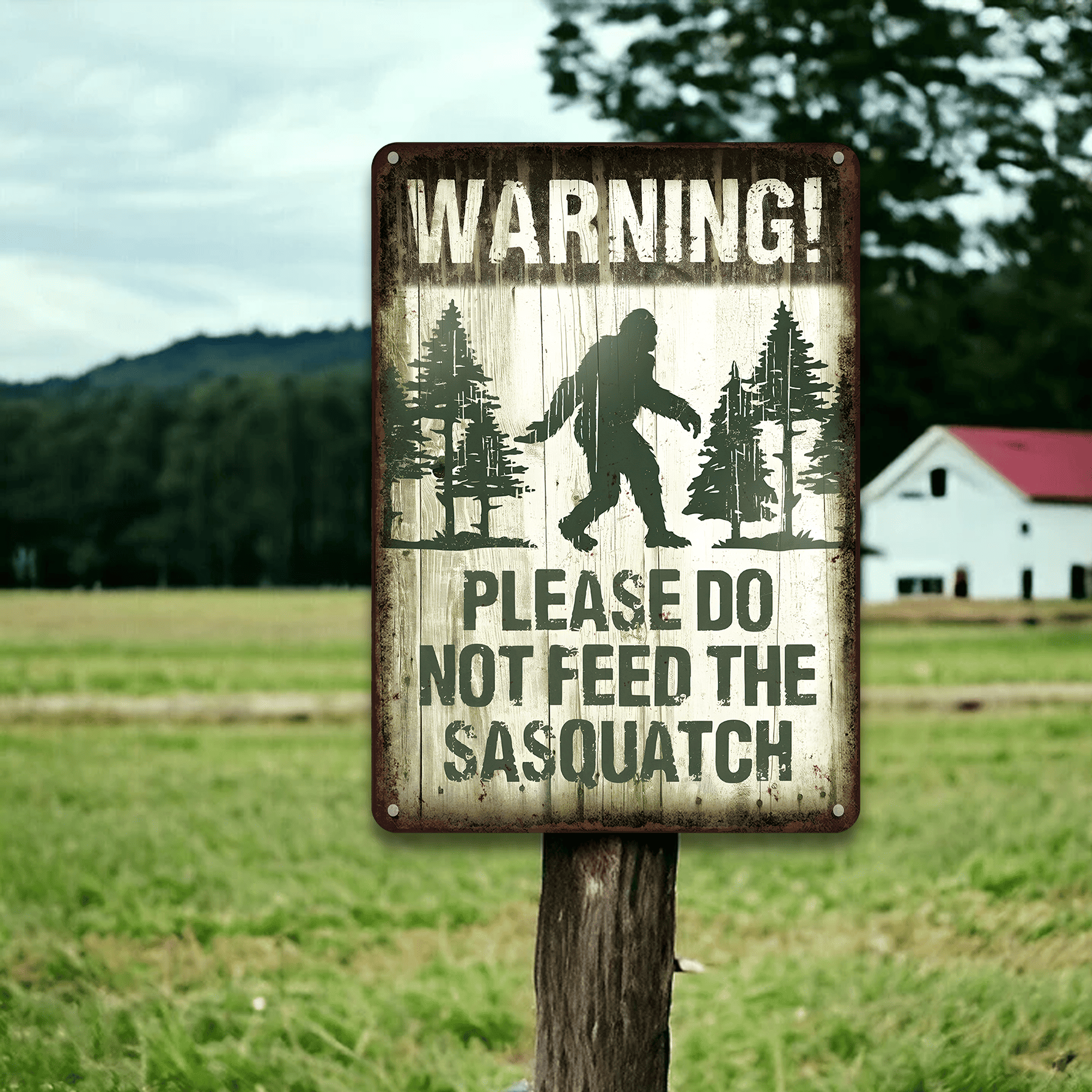 Dont Feed Sasquatch Warning Bigfoot Sign