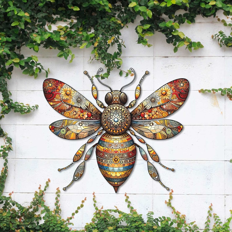 Honey Bee Metal Sign, Rustic Bee Sign, Garden Sign, Bee Lover Gift, Bee Decor, Gift for Gardener, Bee Keeper Gift, Bee Garden