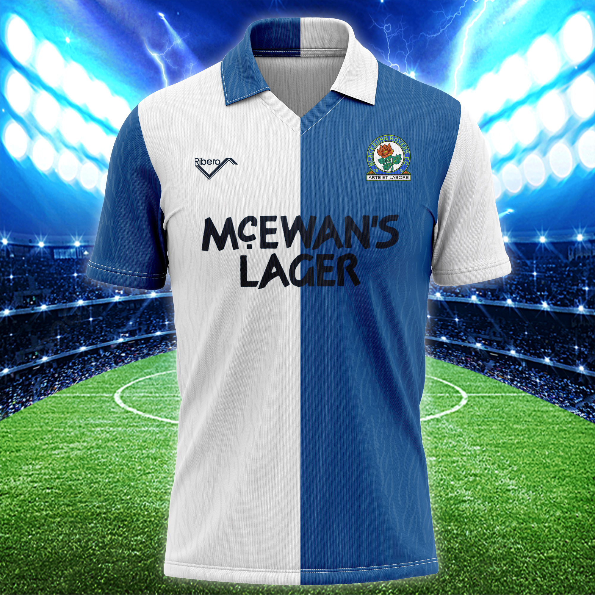 Blackburn Rovers 1991-92 Home Kit Retro Shirt PT56653
