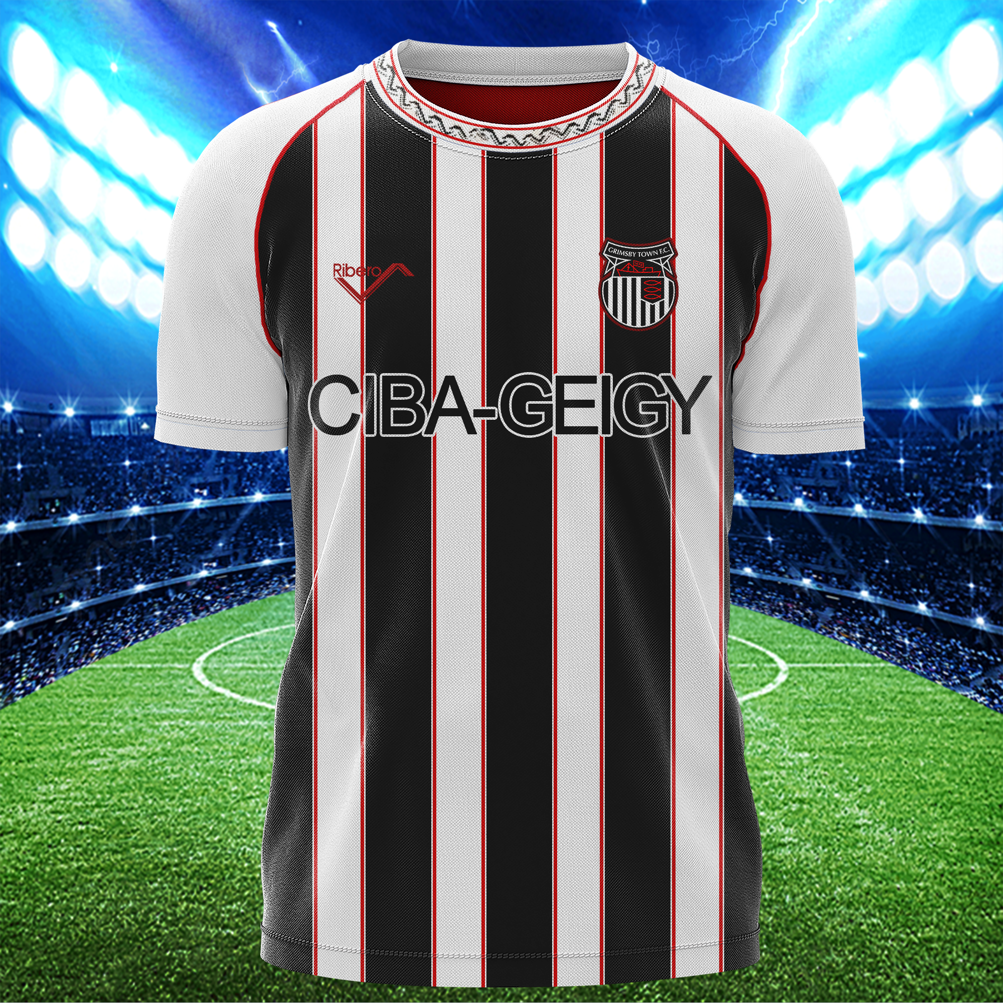 Grimsby Town.png 1991-92 Home Kit Retro Shirt PT56660