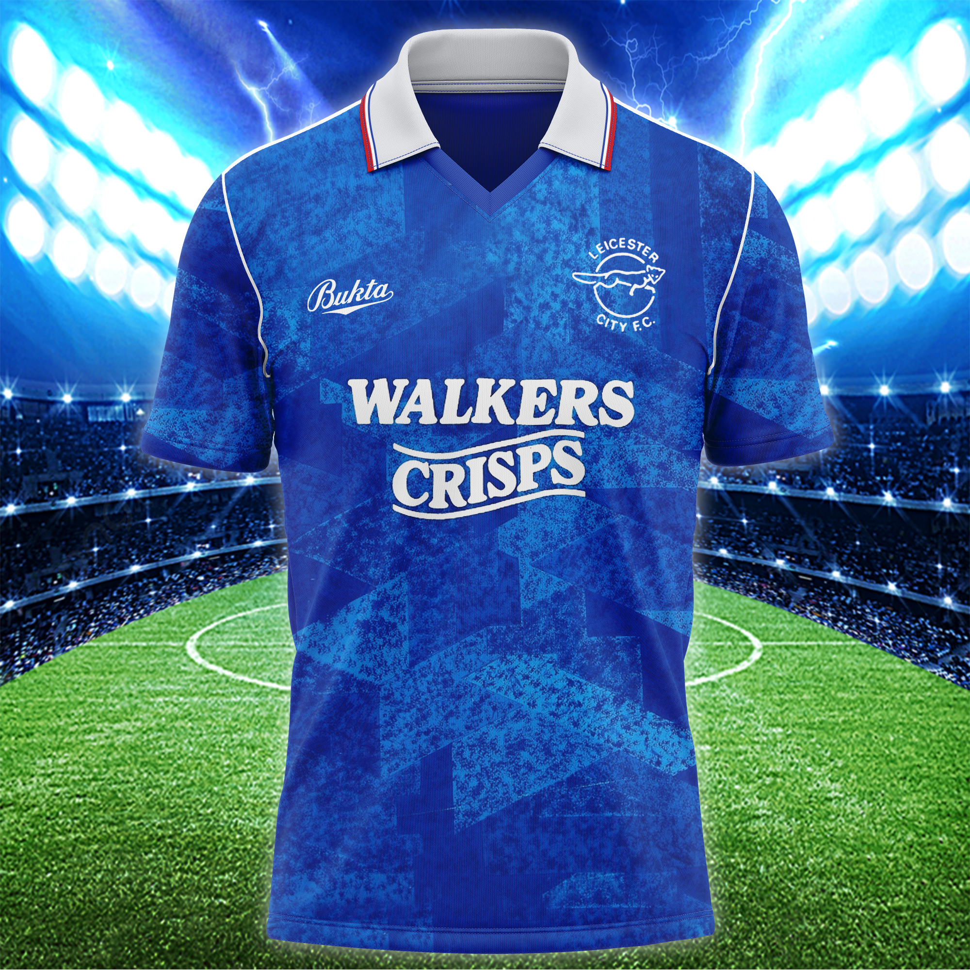 Leicester City 1991-92 Home Kit Retro Shirt PT56662