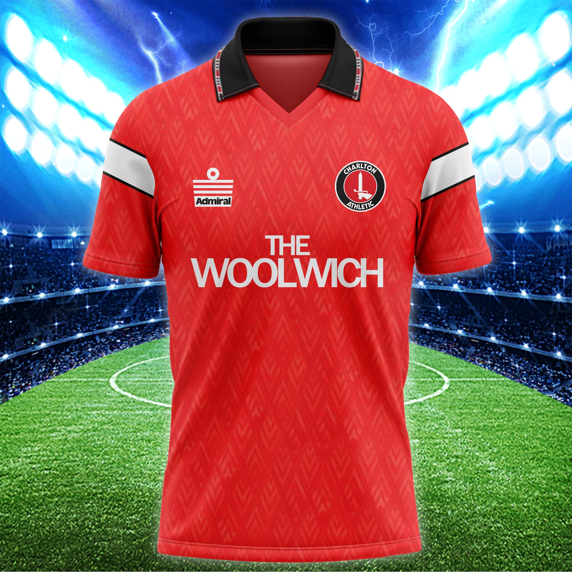 Charlton Athletic 1991-92 Home Kit Retro Shirt PT56658