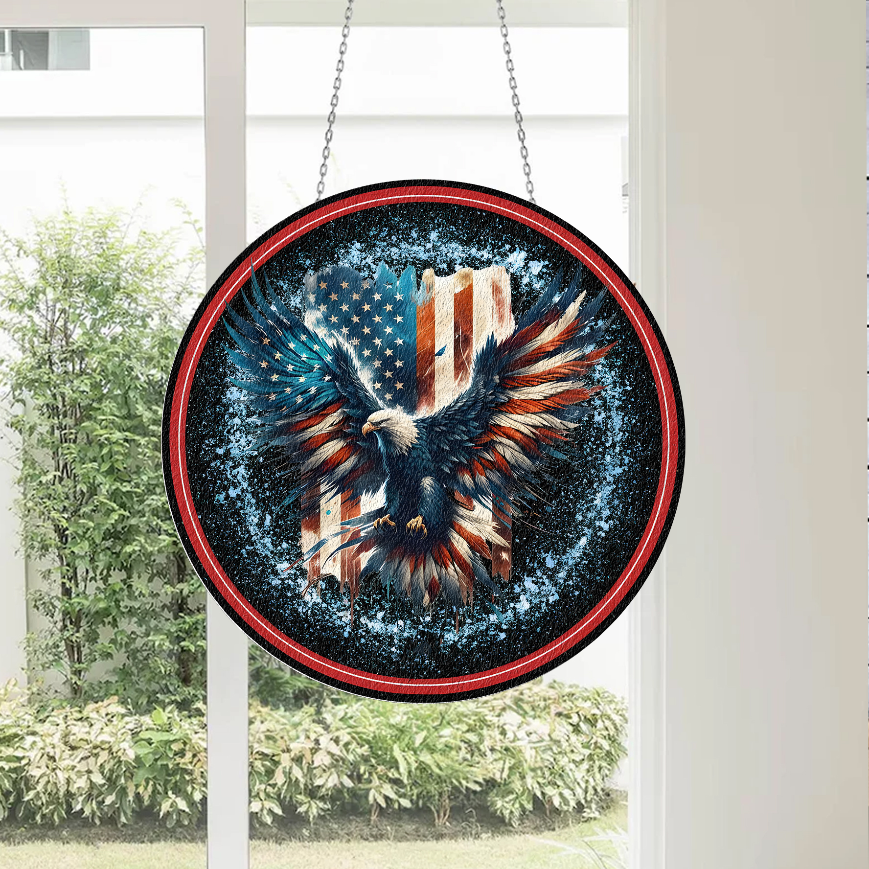 Eagles Acrylic Window Hanging, Window Hangings Home Decoration, Independence Day Gift, patriotic ,4th of July