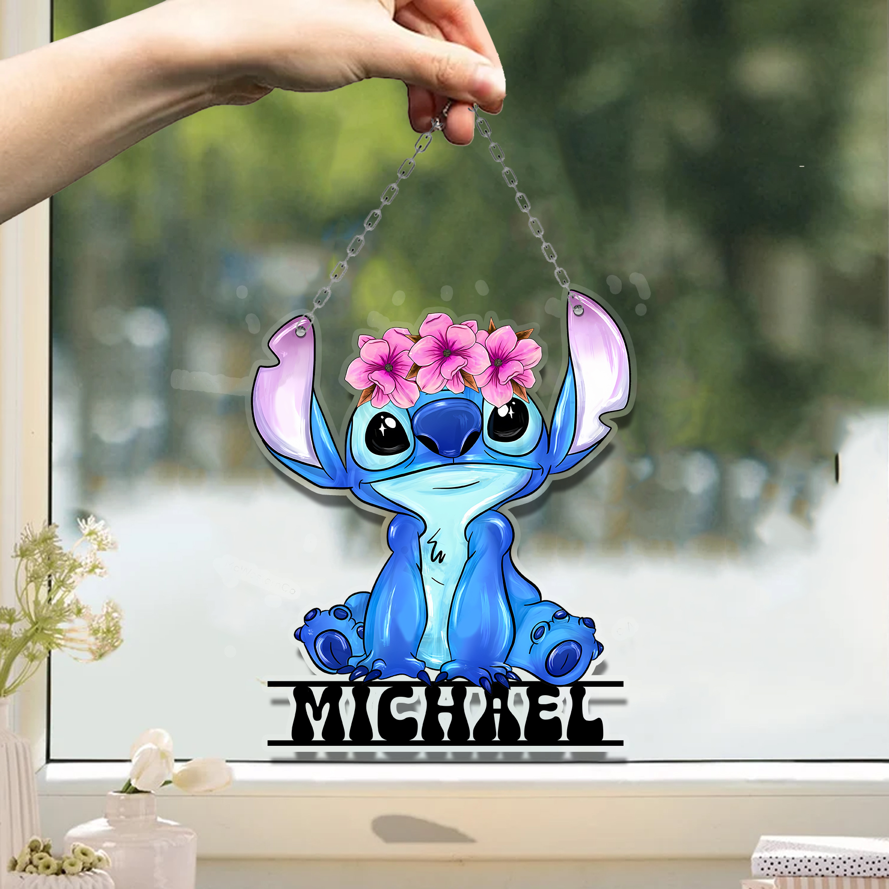 Stitch Customized Acrylic Window Hangings, Stitch Lover’s, Stitch Window hanging, Home Decor , Gift For Woman