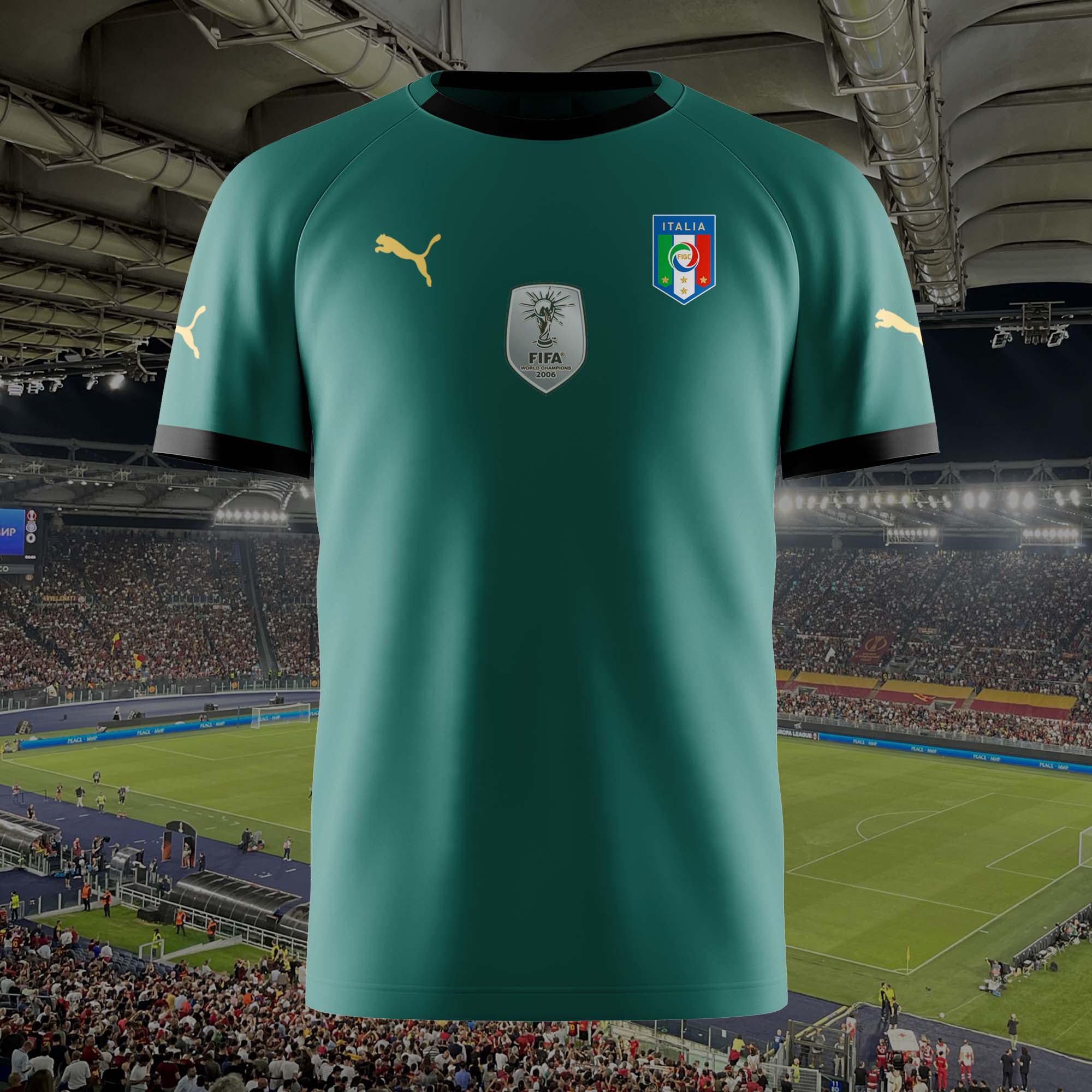 Italy 2008 GK 1 Kit Retro Shirt PT57014