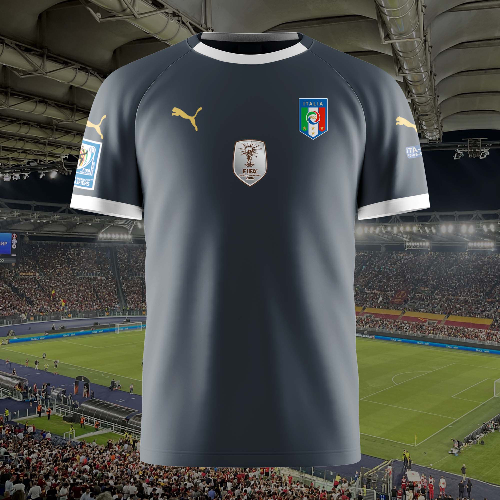 Italy 2008 GK 3 Kit Retro Shirt PT57016