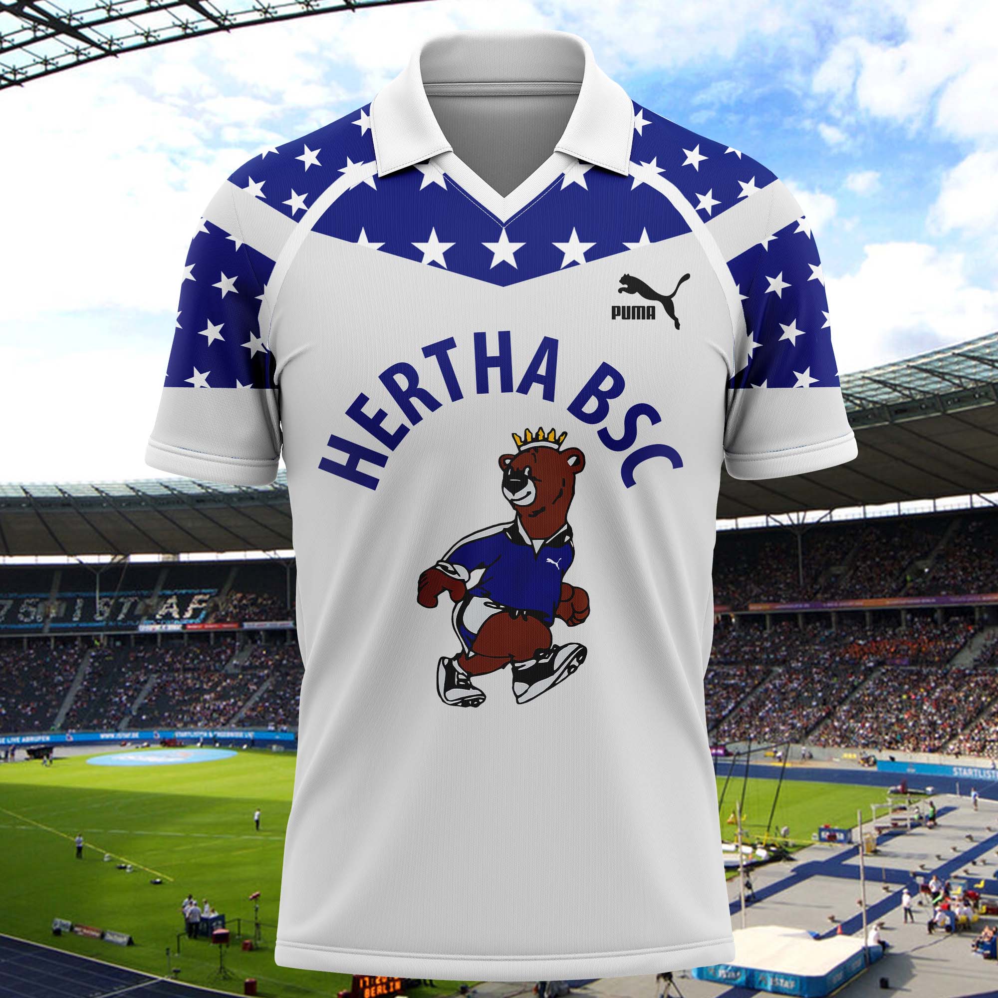 Hertha BSC 1989-90 Home Kit Retro Shirt PT57041