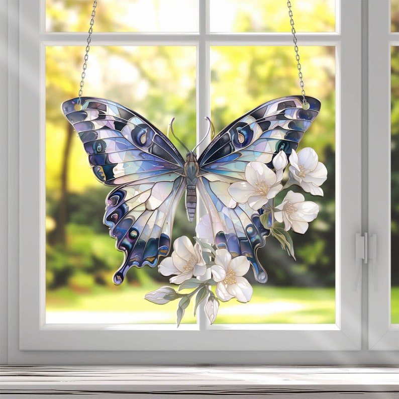 Butterfly Acrylic Window Hanging, Window Hangings Home Decoration, Gift For Butterfly Lover's, Gitf For Garden