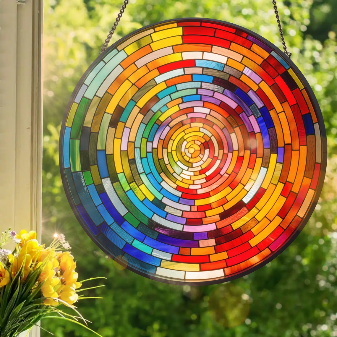 Rainbow Spiral: Acrylic Window Style