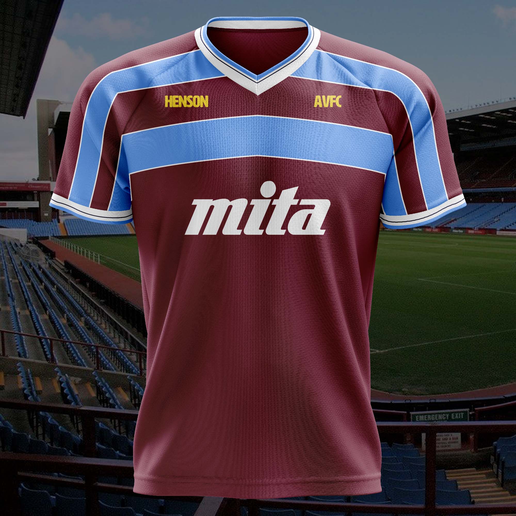 Aston Villa 1986-87 Home Kit Retro Shirt PT57220