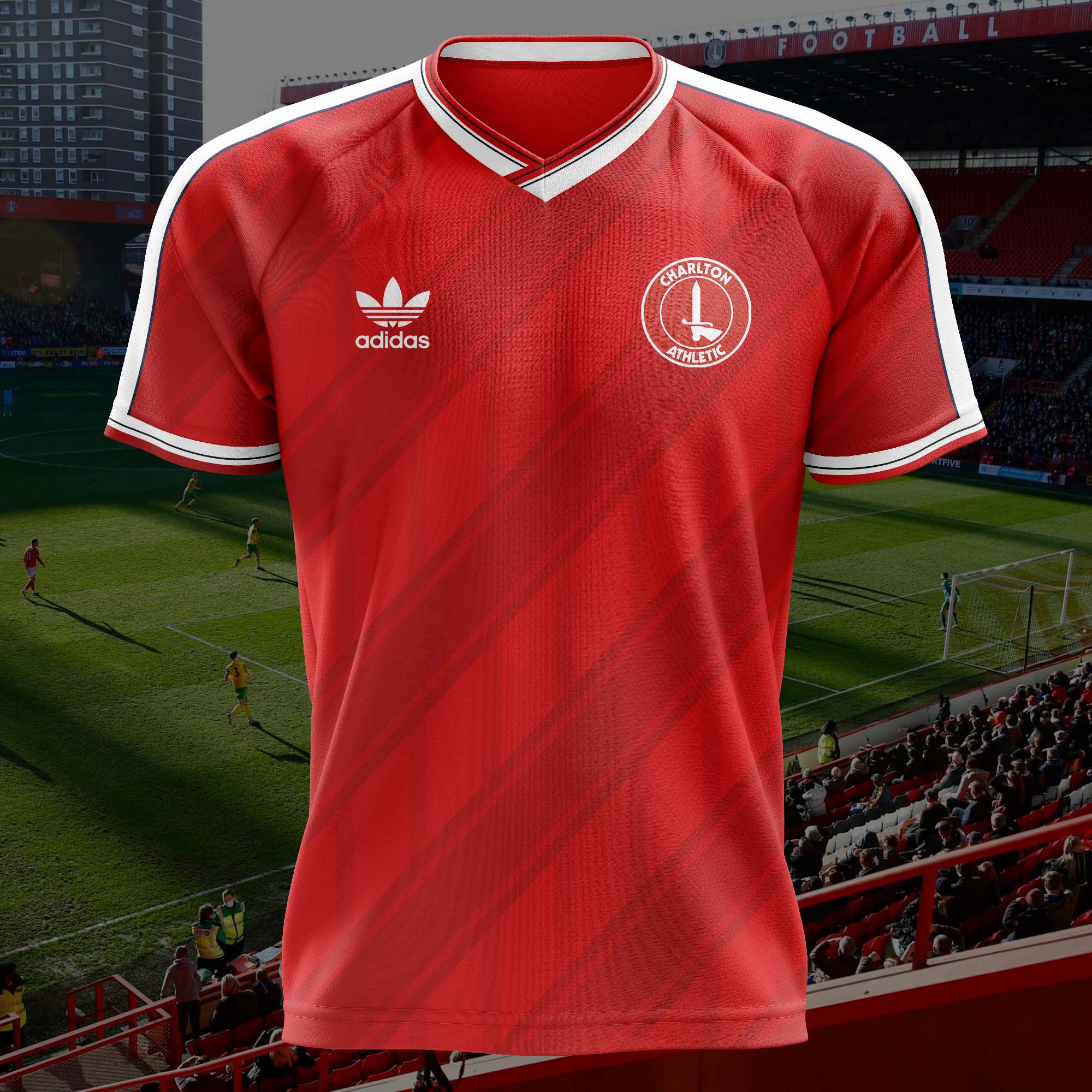 Charlton Athletic 1986-87 Home Kit Retro Shirt PT57221